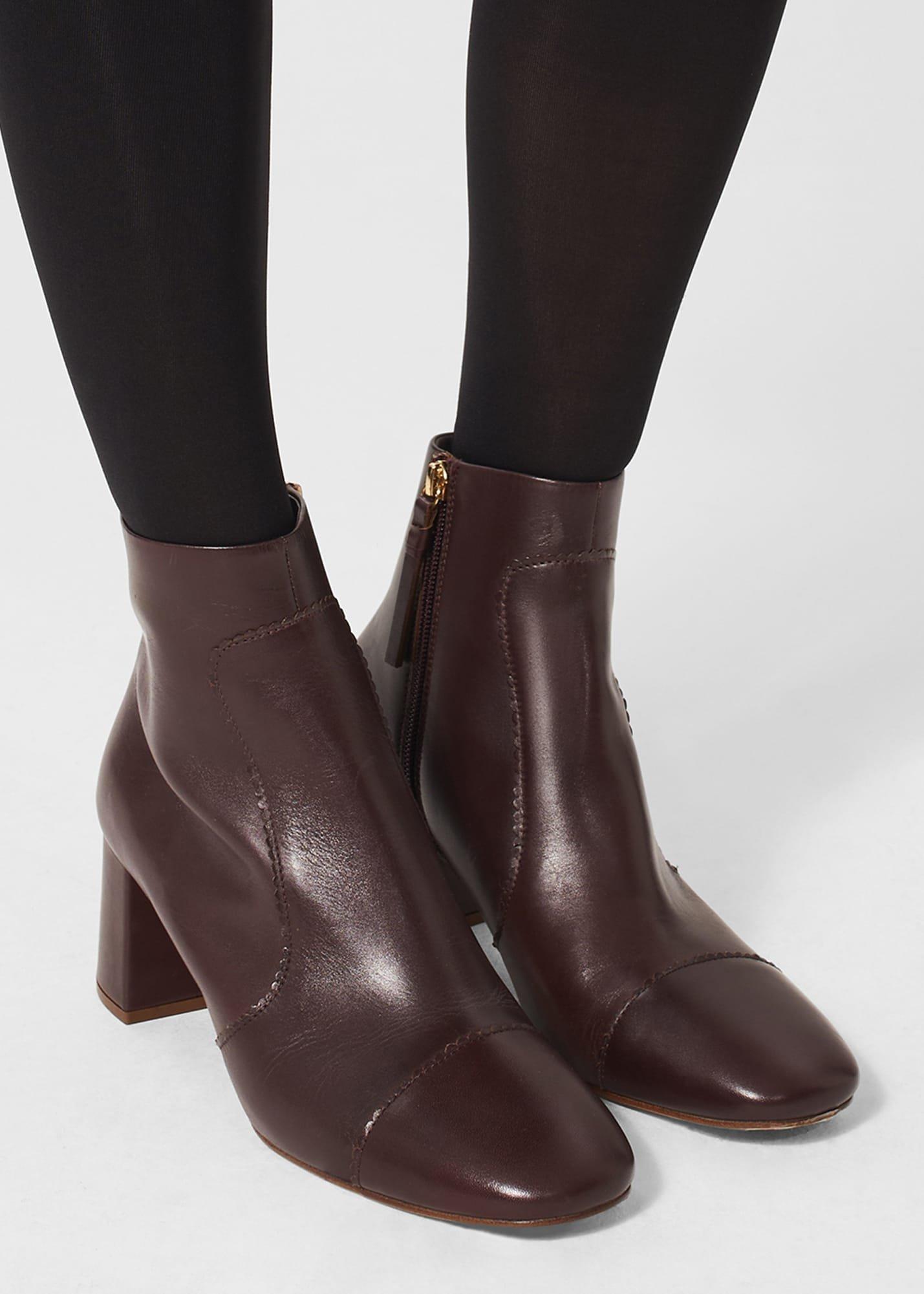 Leila Ankle Boots, Aubergine, hi-res