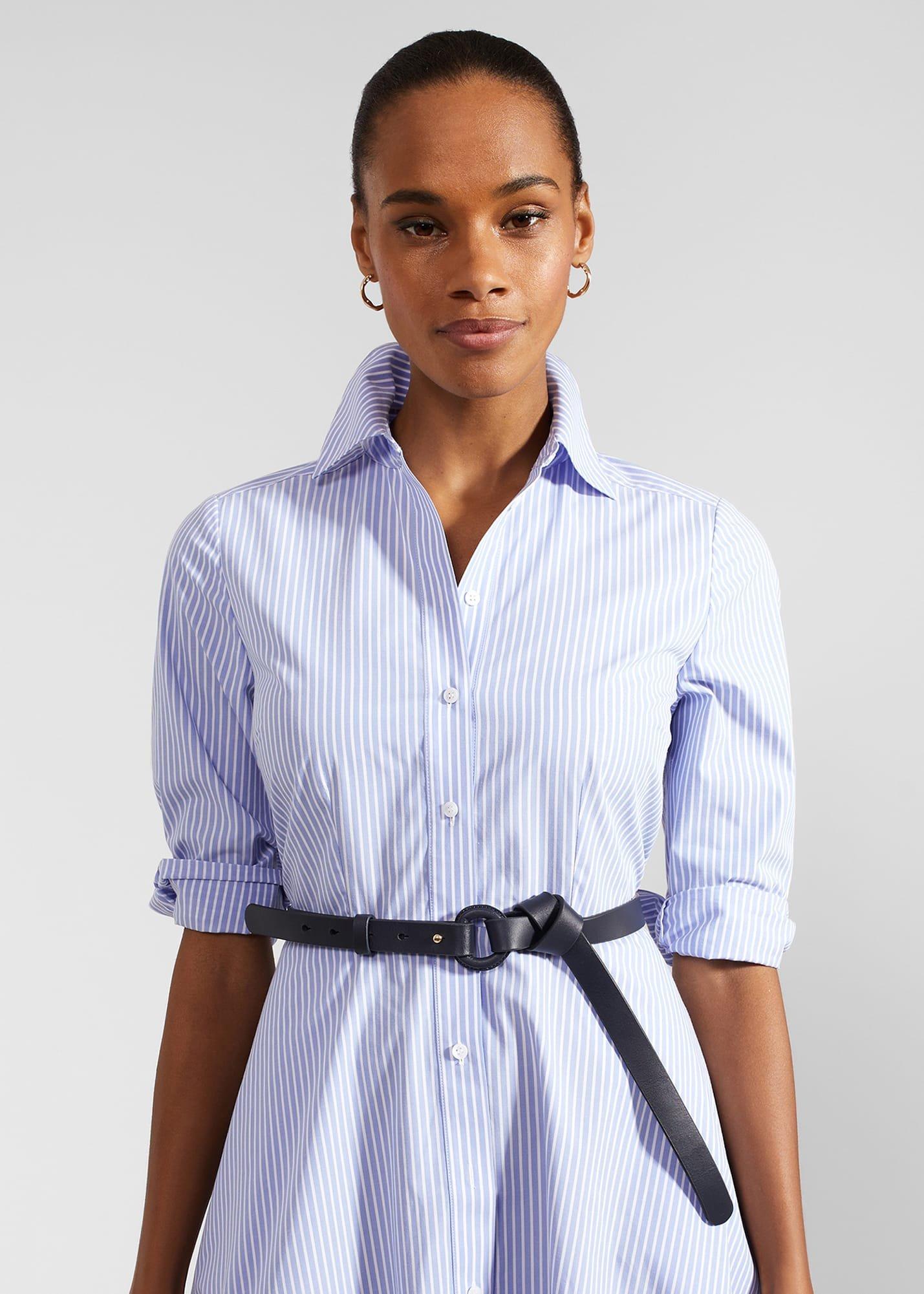 Lexi Leather Knotted Belt, Navy, hi-res