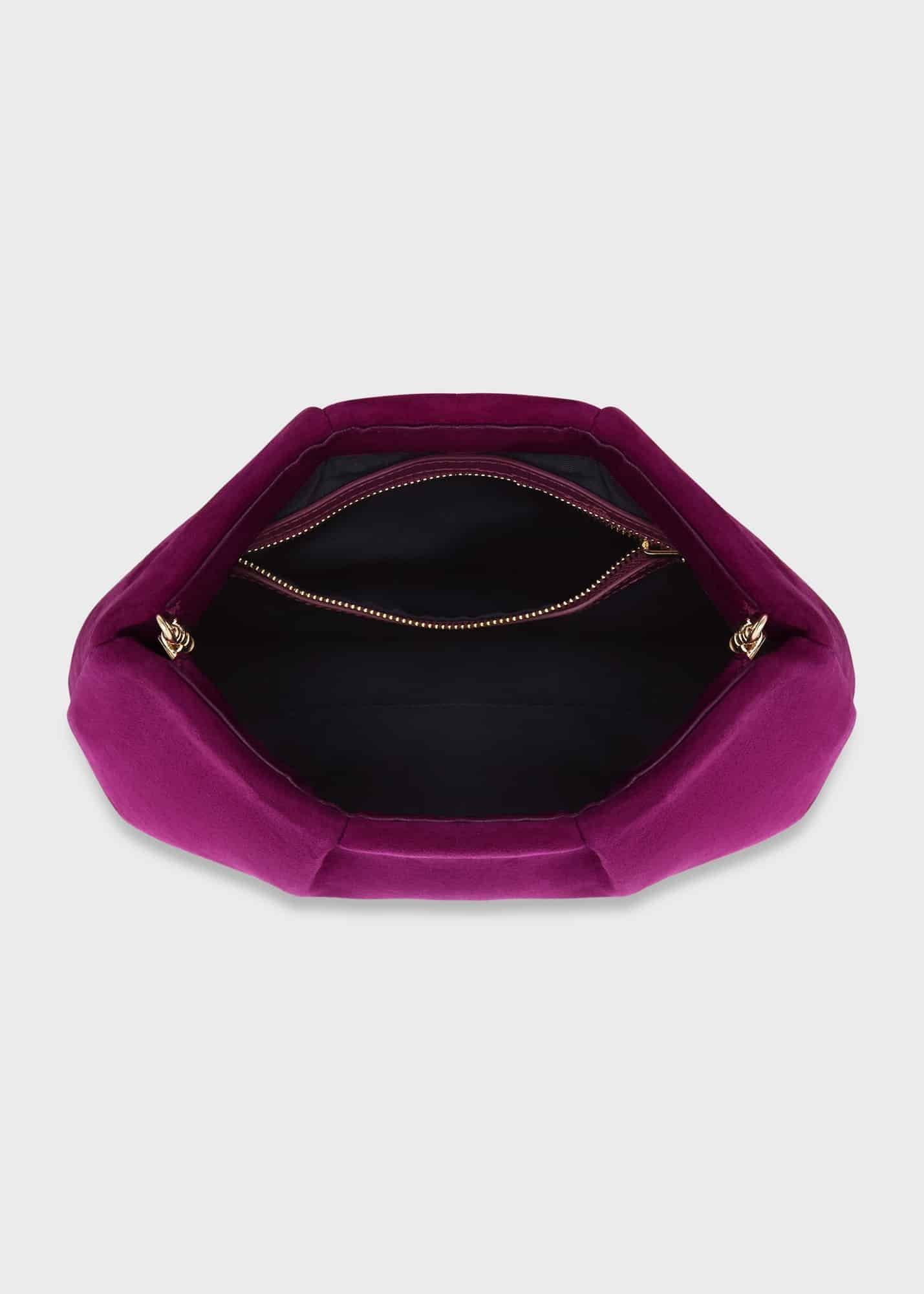 Clifton Suede Clutch Bag, Magenta Purple, hi-res