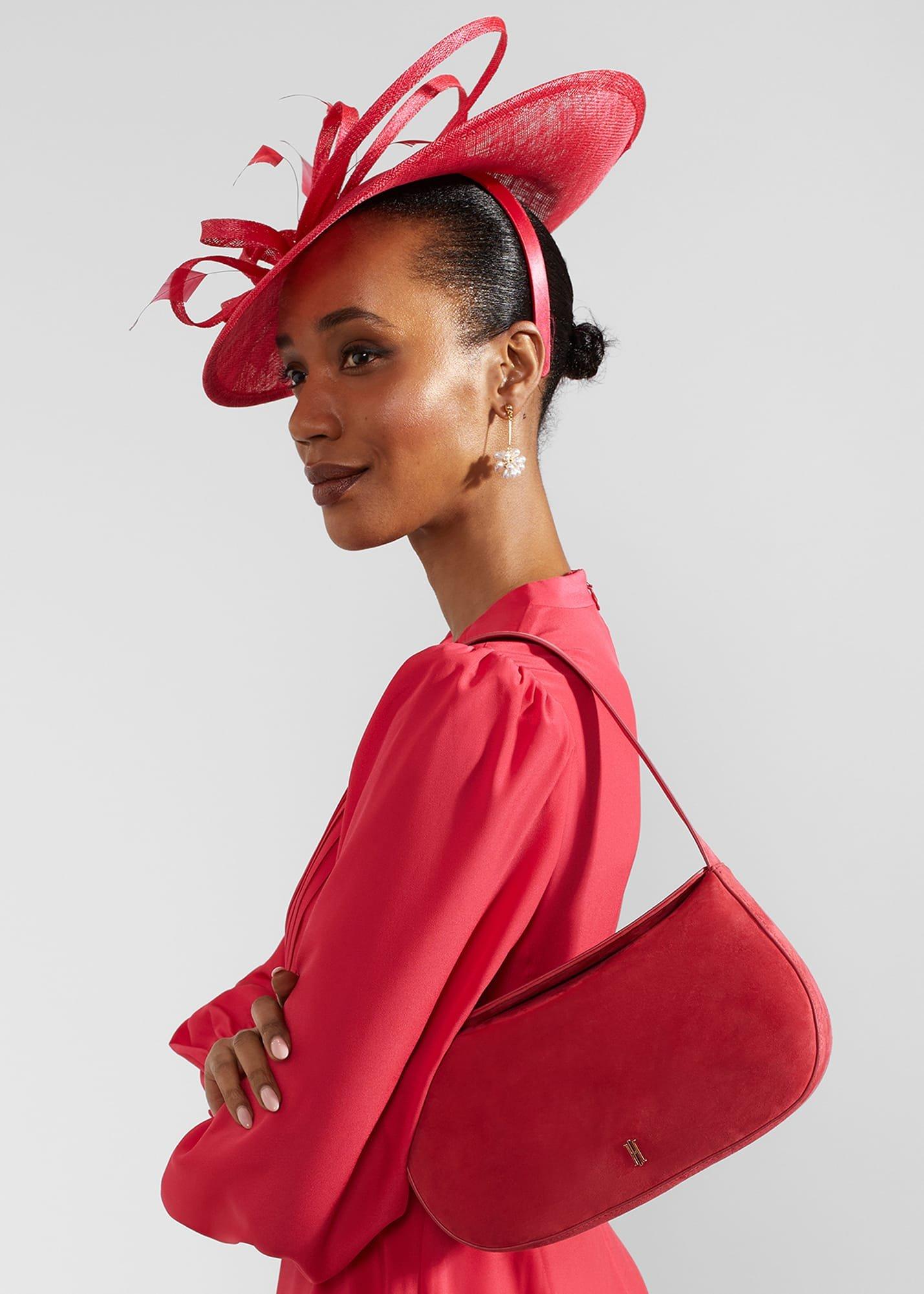 Paris Leather Shoulder Bag, Rouge Pink, hi-res