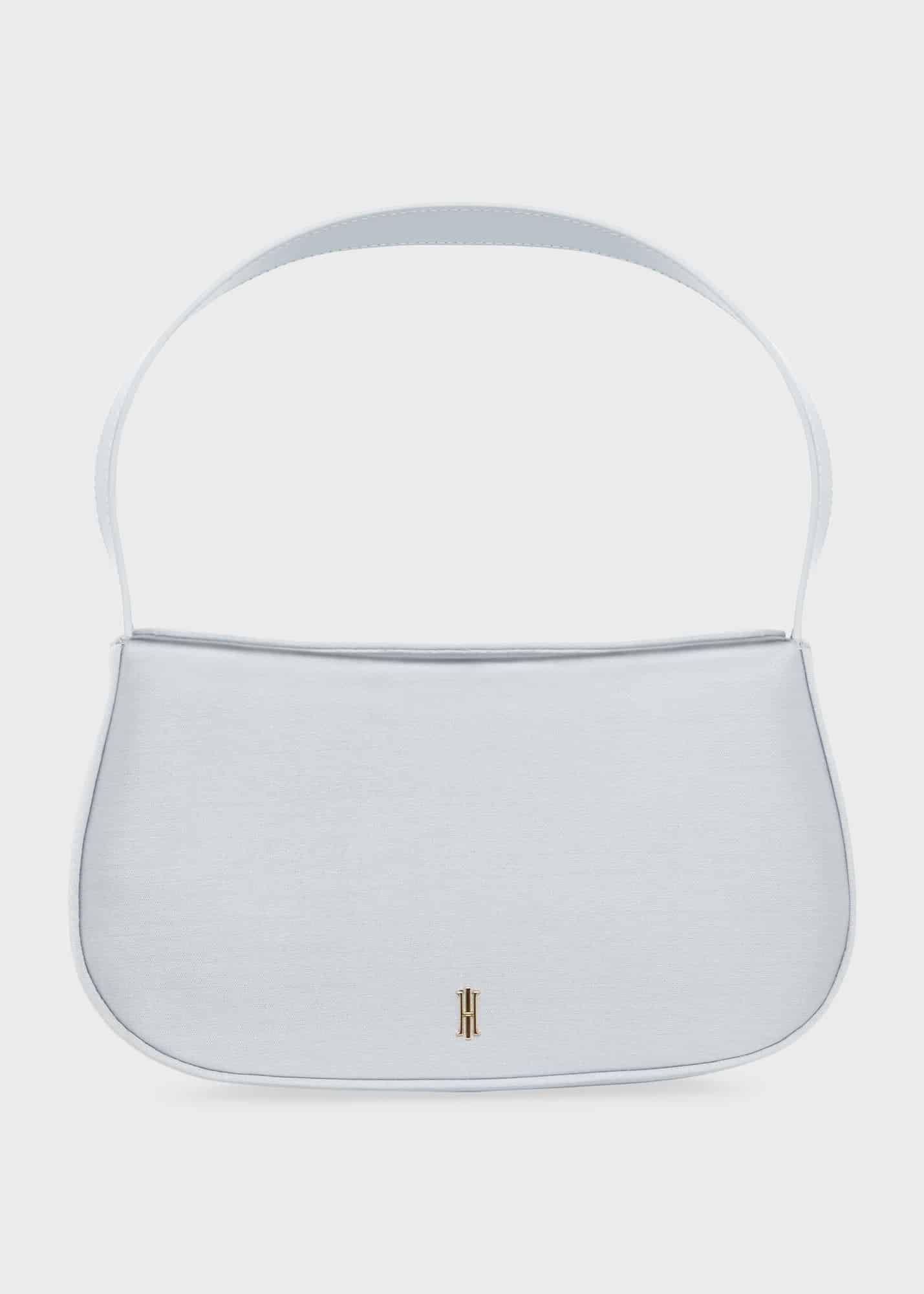 Paris Silk Blend Shoulder Bag, Pale Blue, hi-res