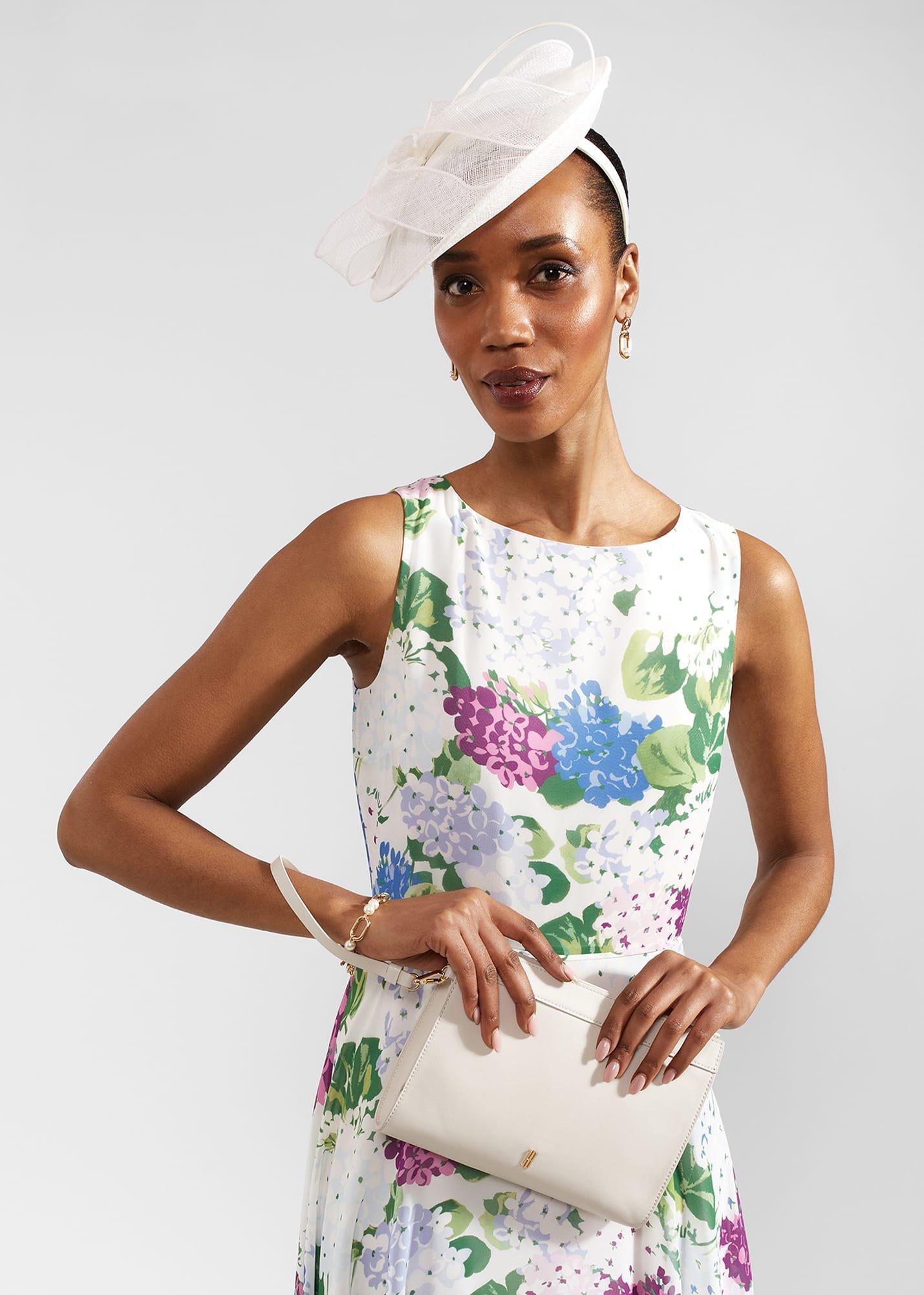 Catherine Leather Wristlet, Ivory, hi-res