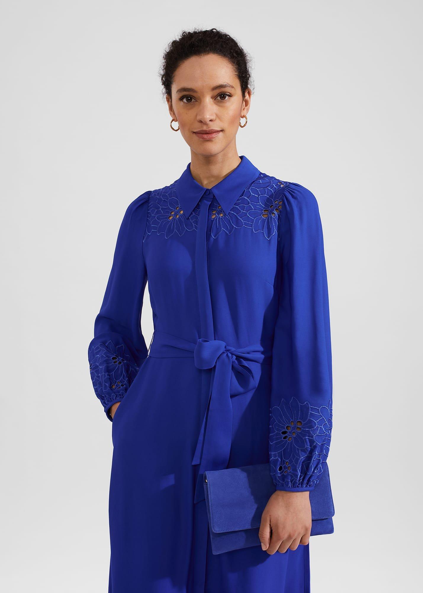 Chelsea Suede Clutch Bag, Lapis Blue, hi-res