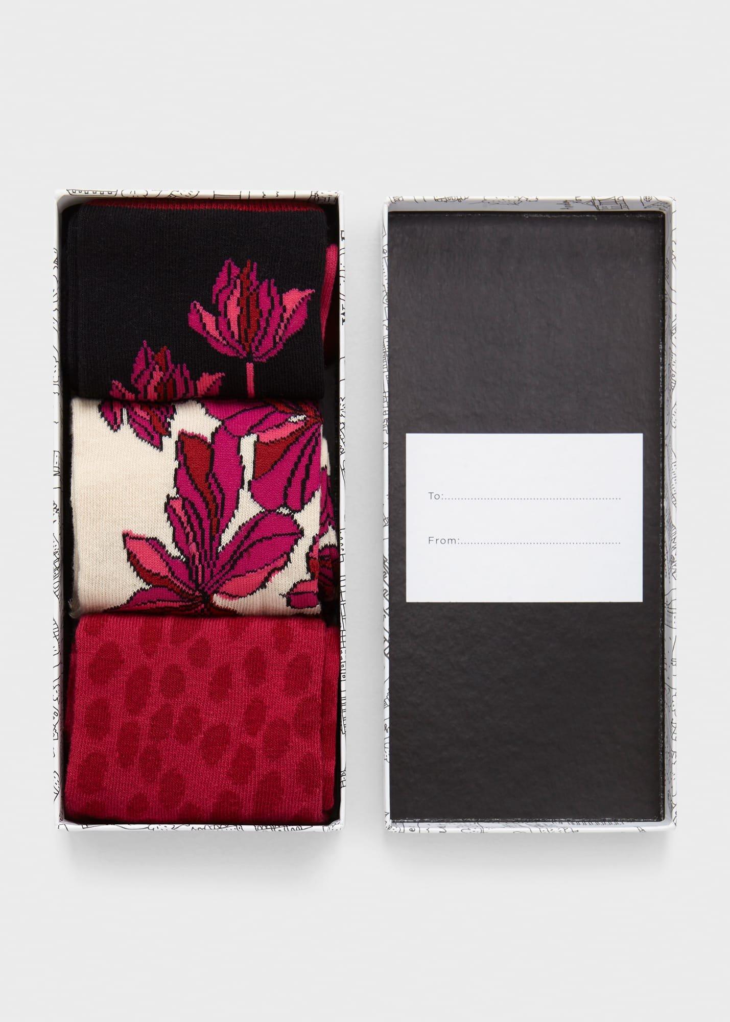 Floral Sock Set, Pink Multi, hi-res