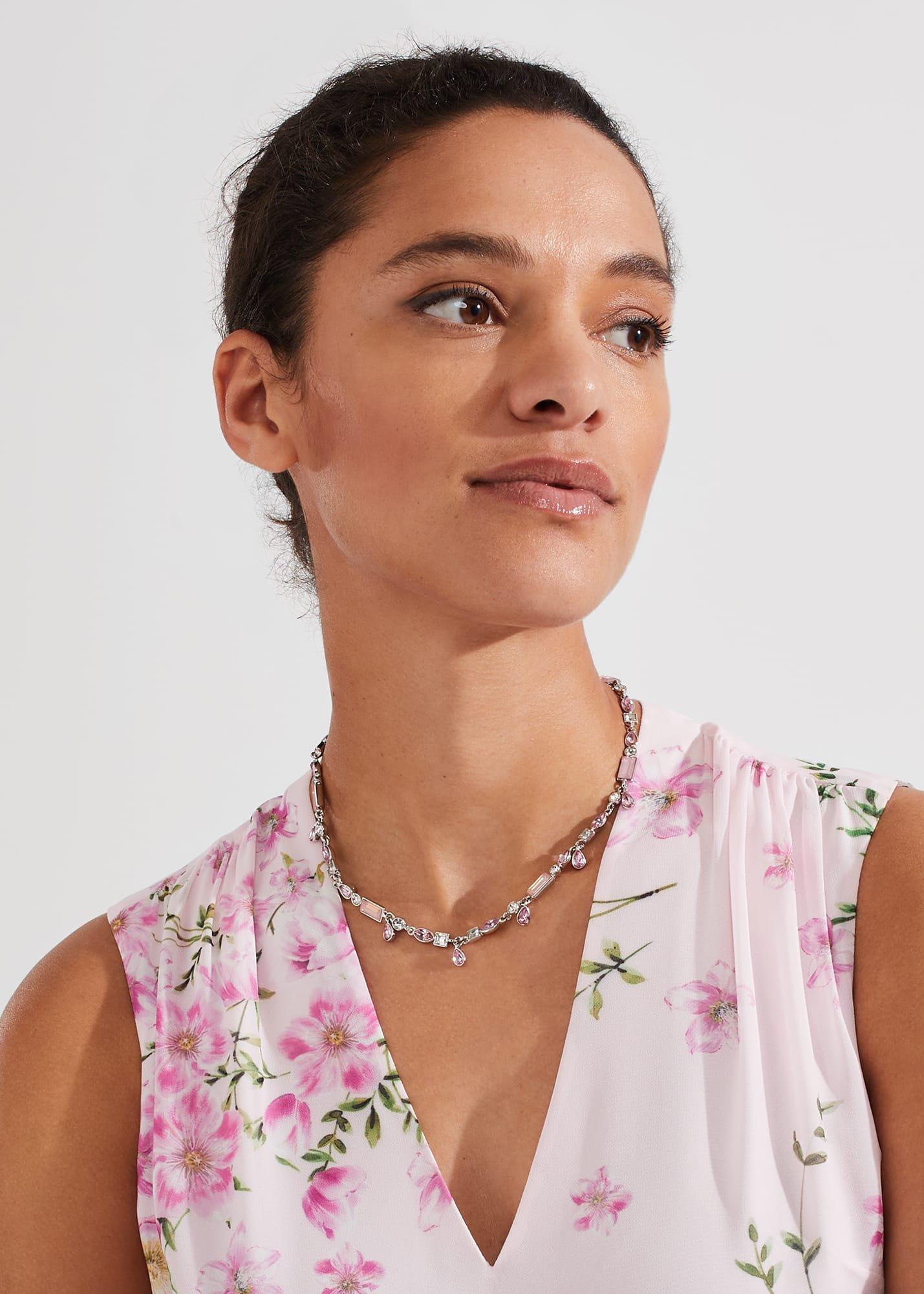 Joy Drop Necklace, Pink Multi, hi-res