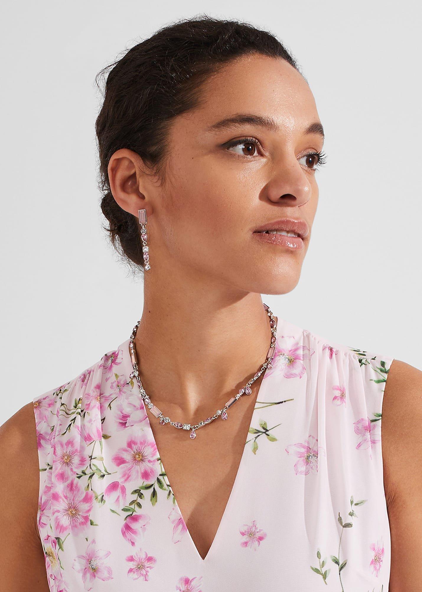 Joy Drop Necklace, Pink Multi, hi-res