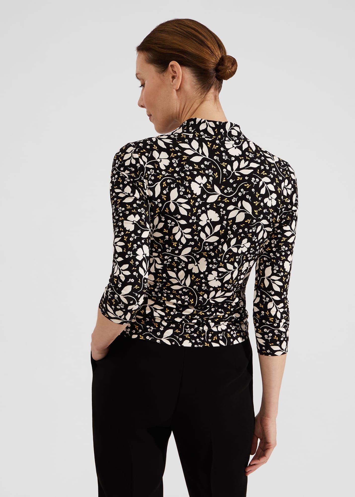 Aimee Printed Top, Black Multi, hi-res