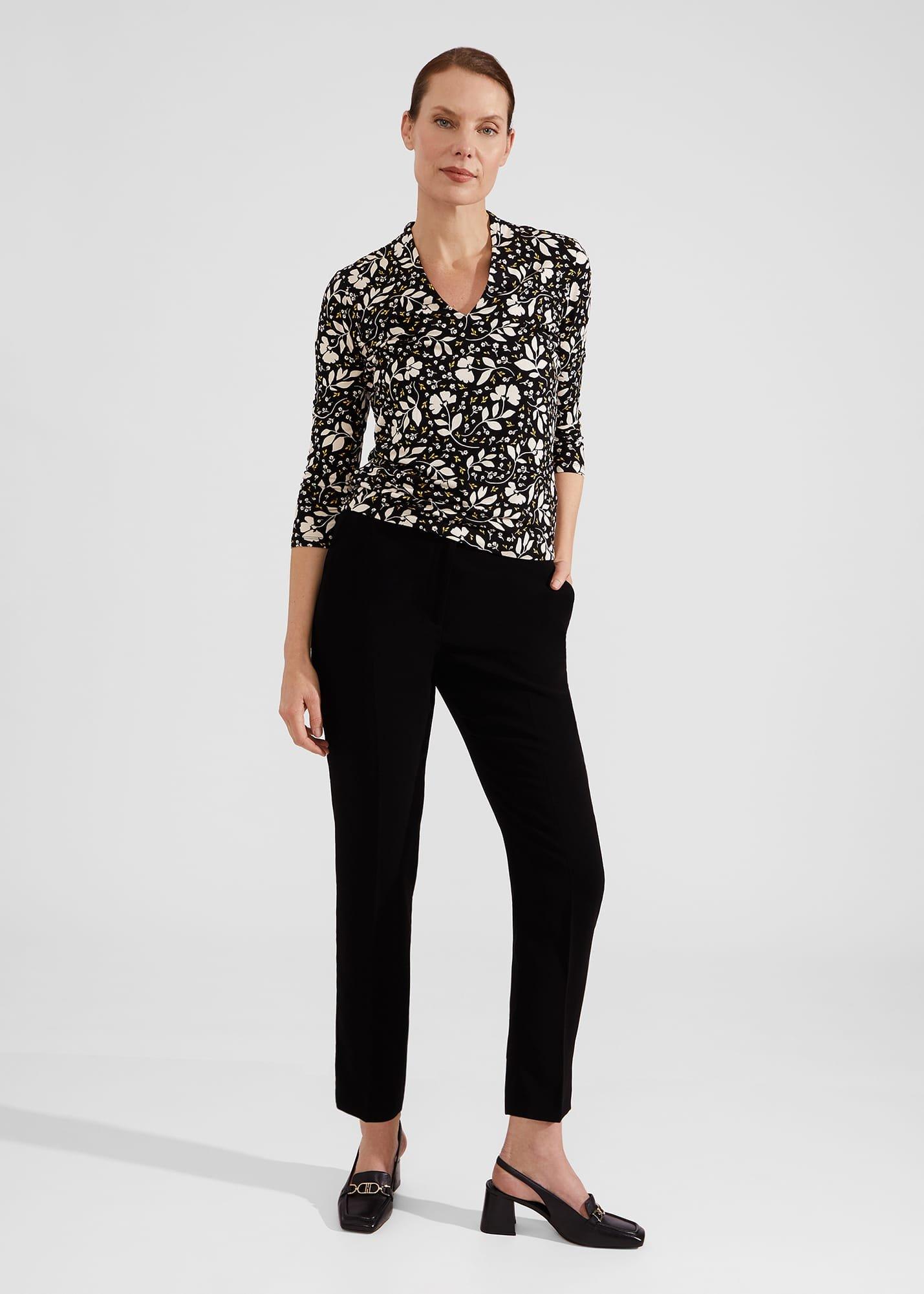 Aimee Printed Top, Black Multi, hi-res