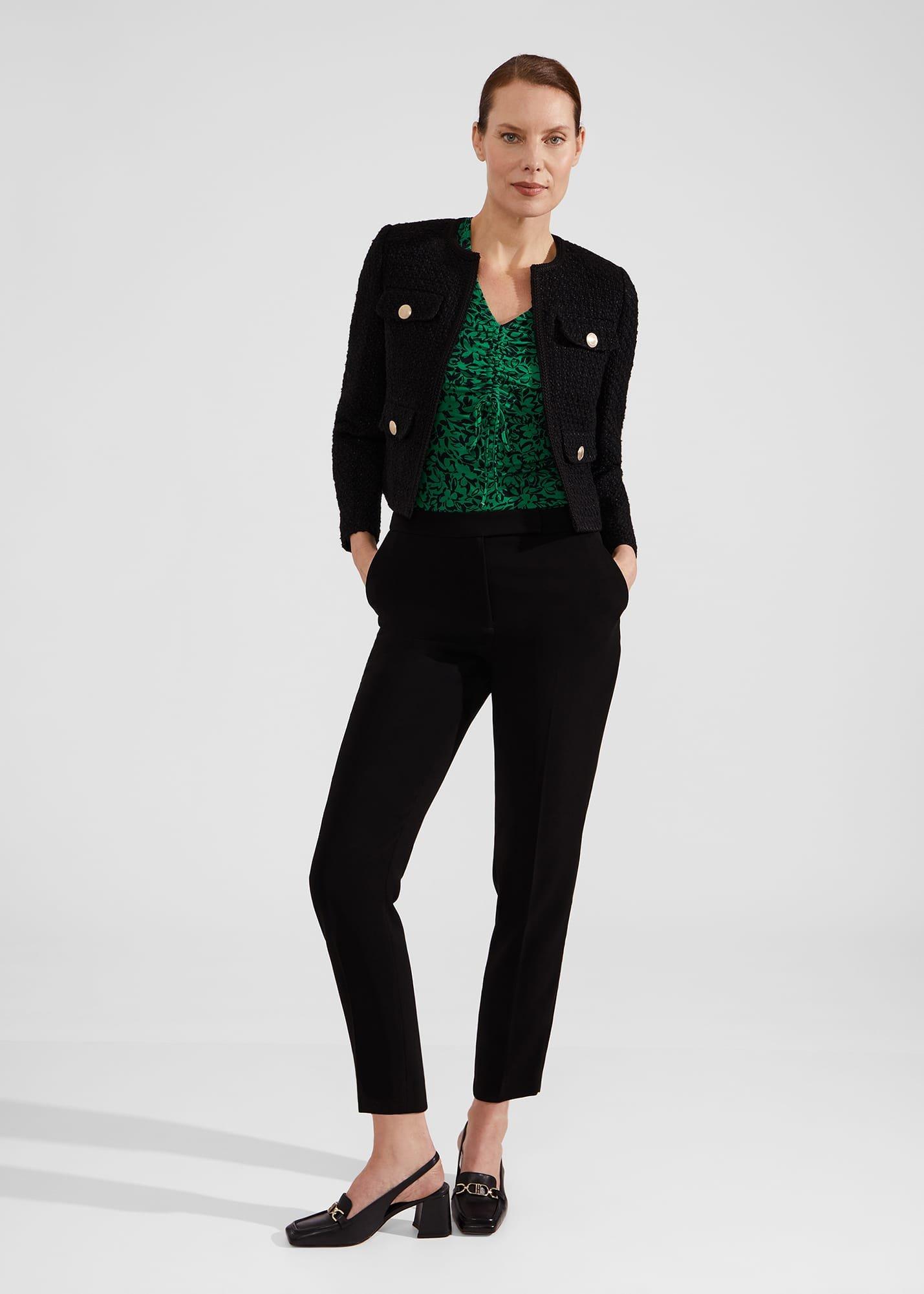 Simmy Printed Top, Green Black, hi-res