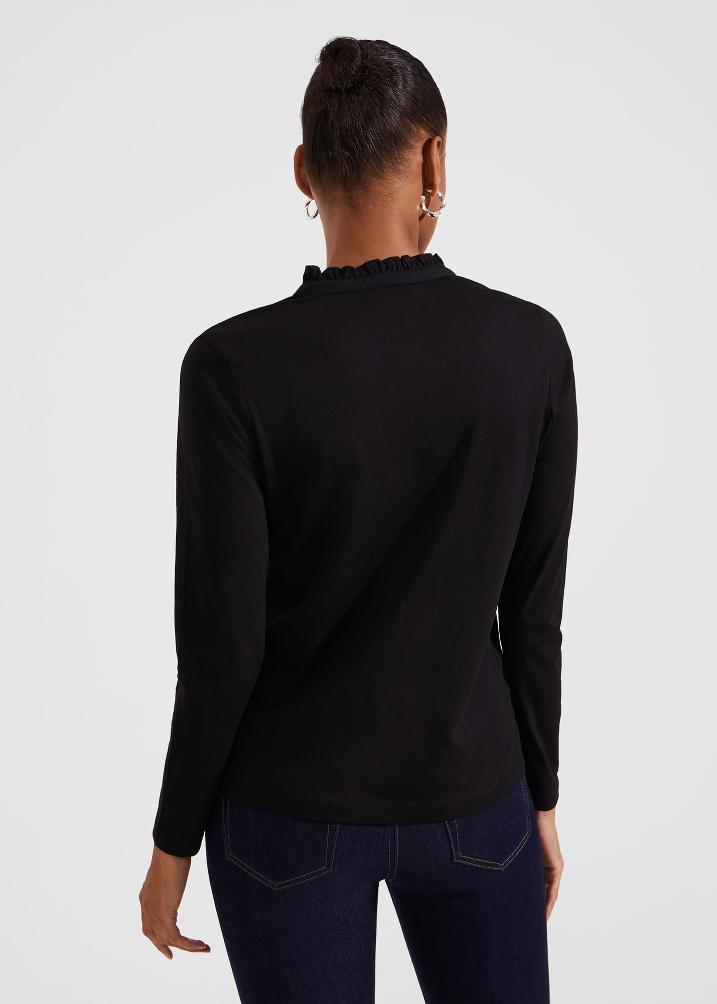 Rae Pintuck Top, Black, hi-res