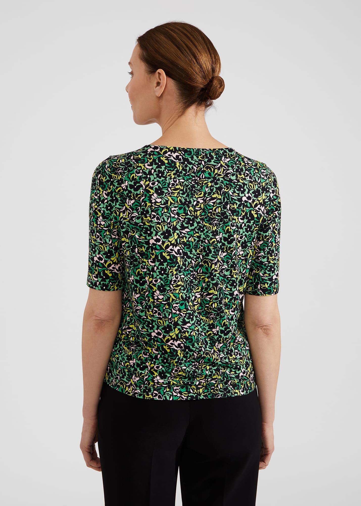 Jacqueline Print Top, Green Multi, hi-res