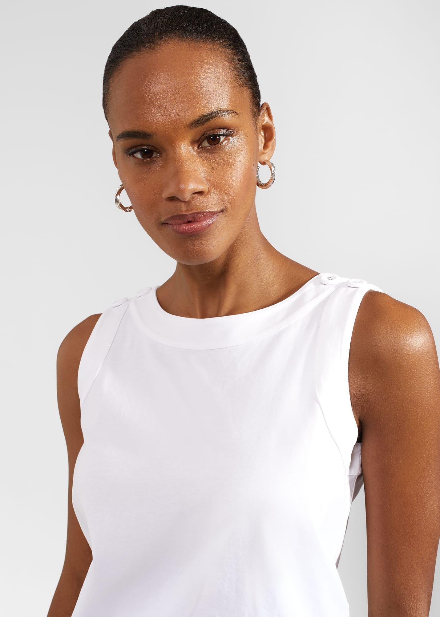 Maddy Cotton Top, White, hi-res