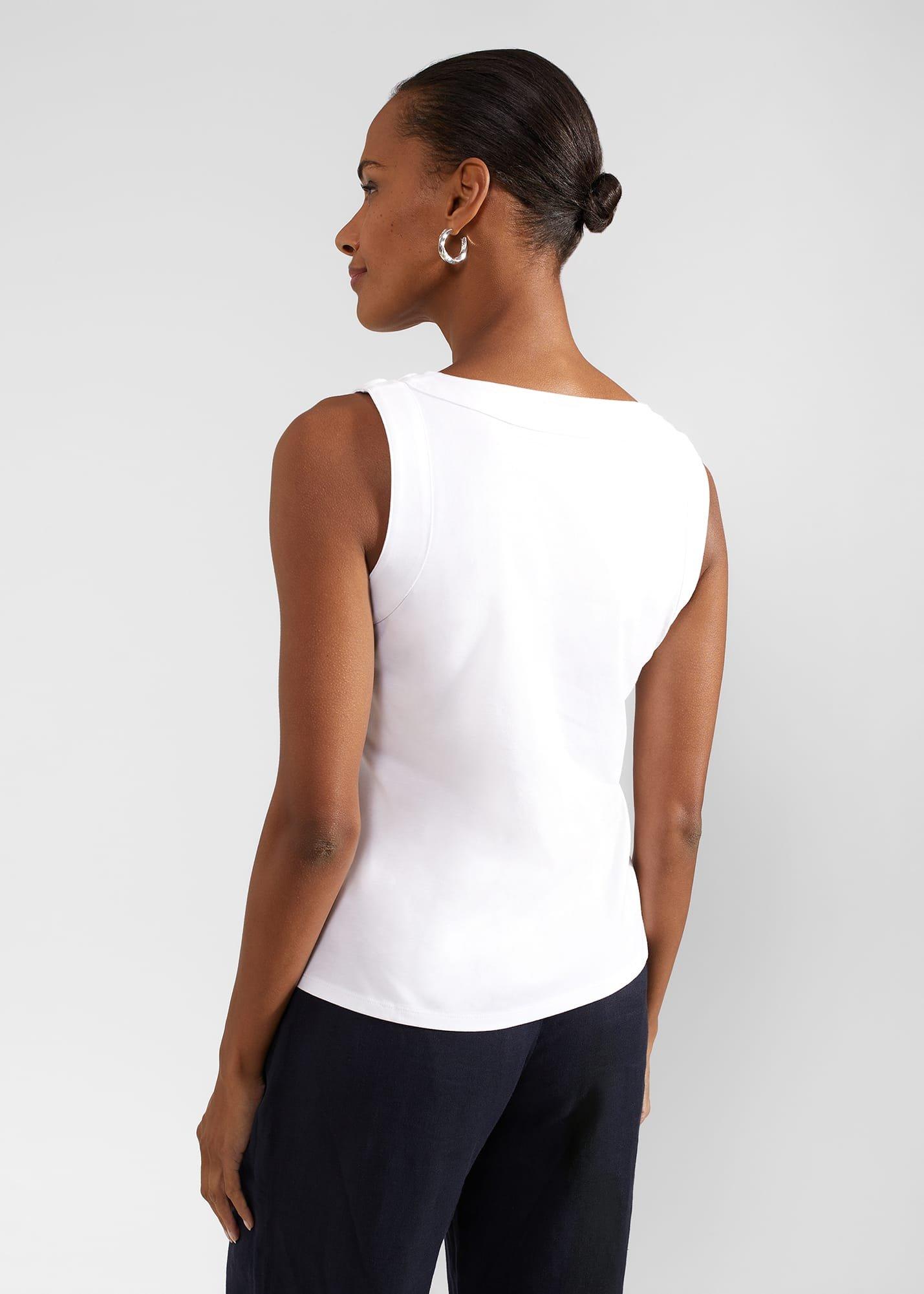 Maddy Cotton Top, White, hi-res