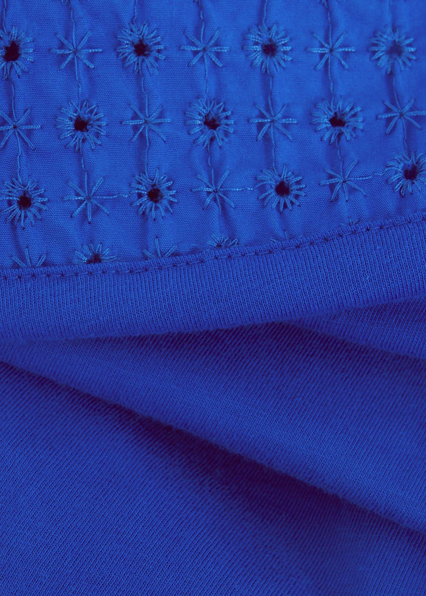 Paige Cotton Broderie Top, Atlantic Blue, hi-res