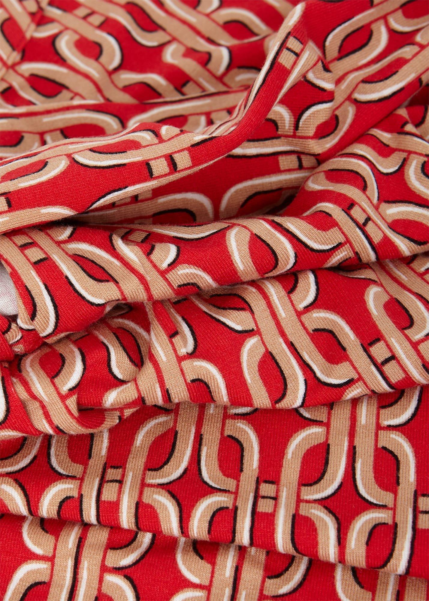 Julia Printed Top, Red, hi-res