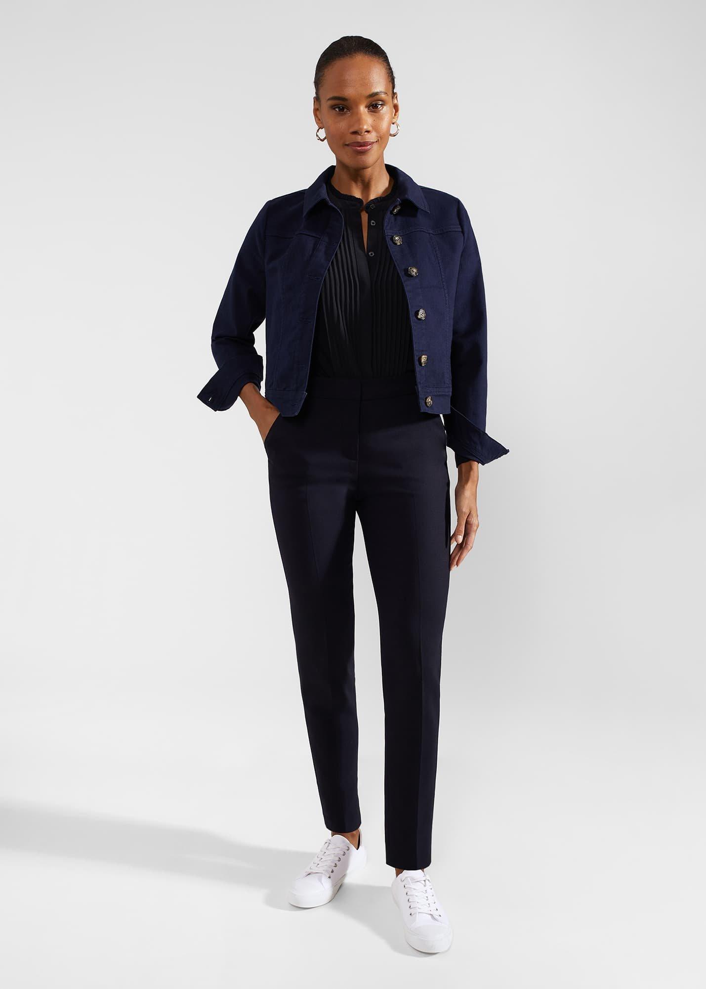 Carina Pleated Top, Hobbs Navy, hi-res