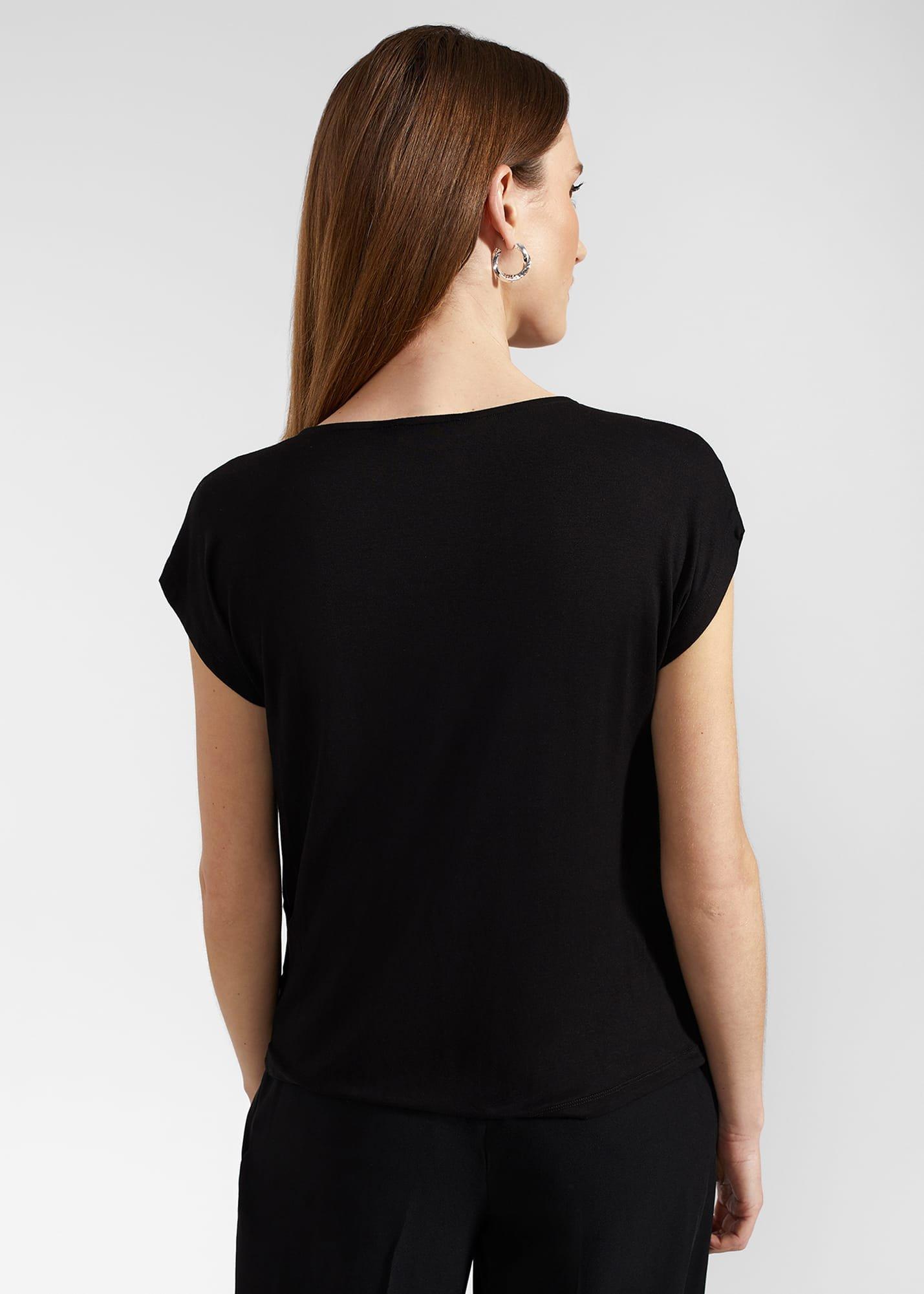 Sylvie Satin Front Top, Hobbs Black, hi-res