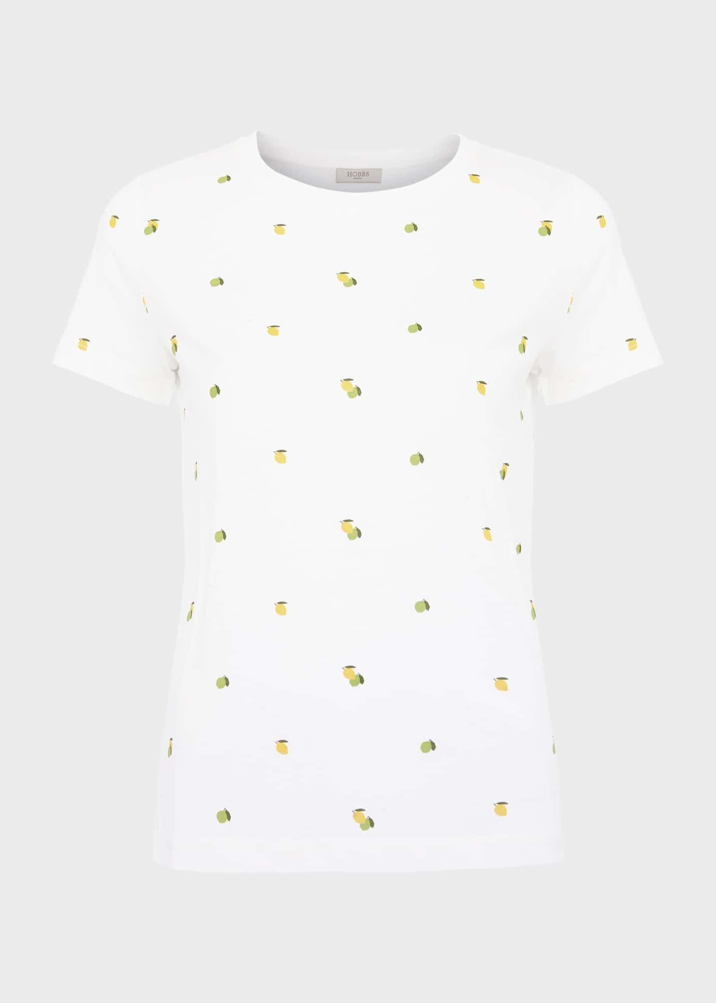 Pixie Printed T-Shirt, White Yellow, hi-res