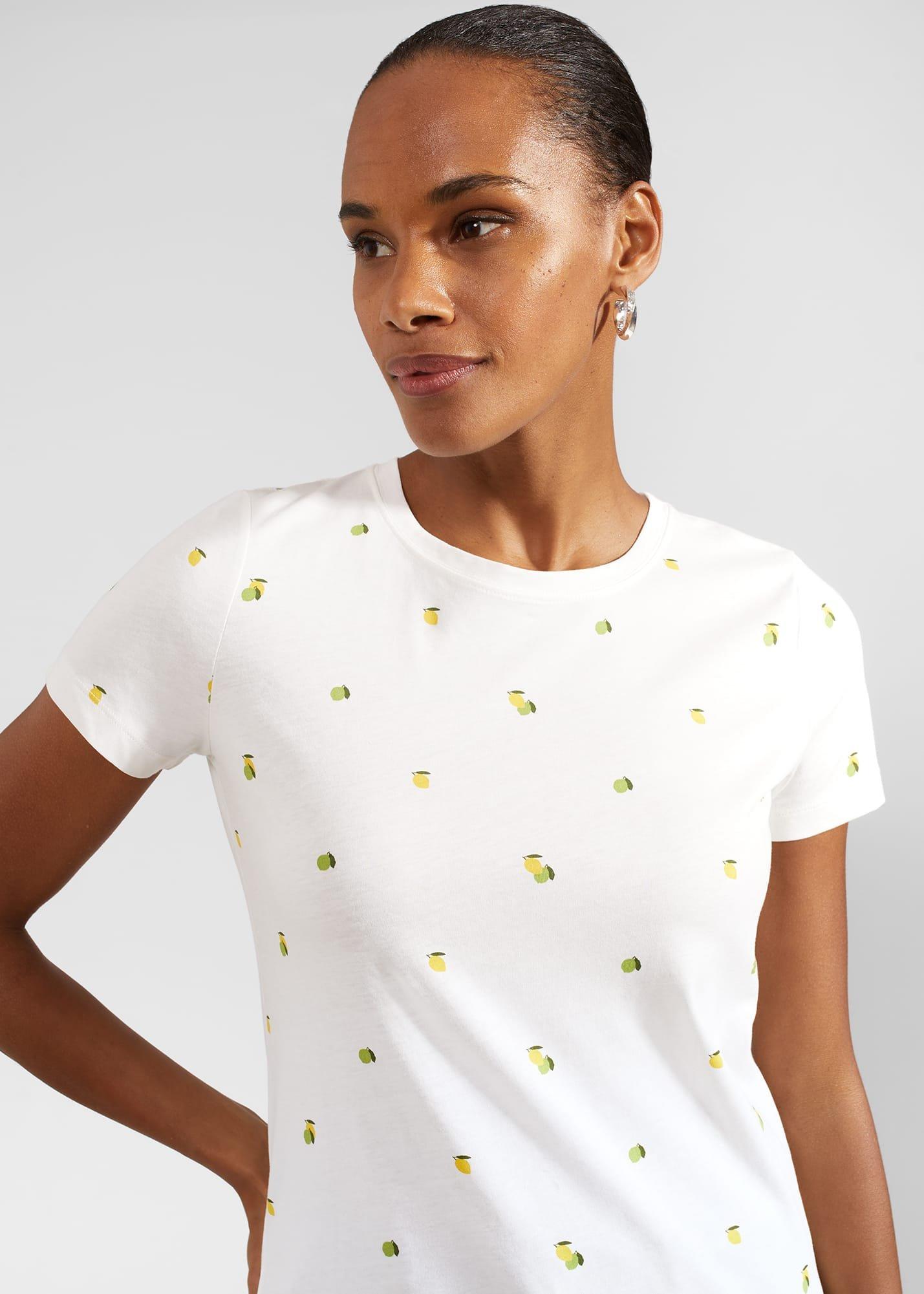 Pixie Printed T-Shirt, White Yellow, hi-res