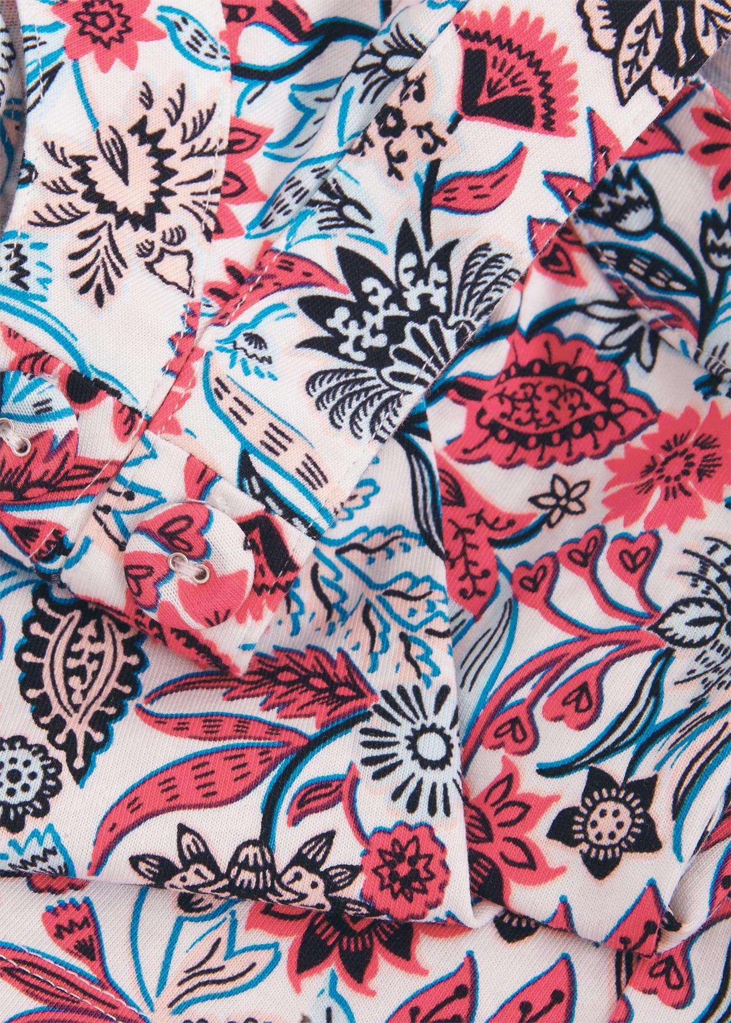 Maddy Cotton Printed Top, Multi Damask, hi-res