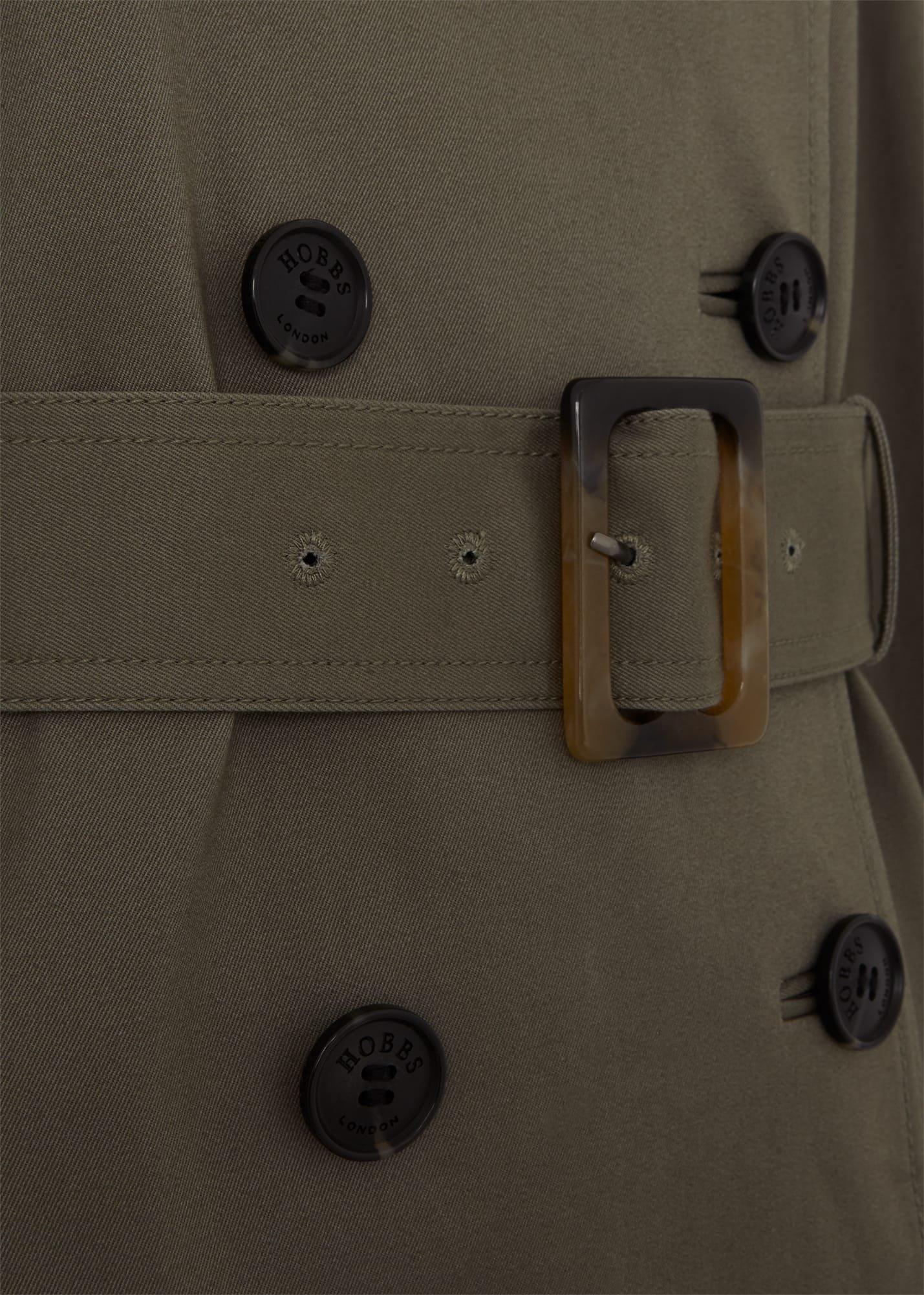 Petite Lisa Shower Resistant Trench Coat, Olive Green, hi-res