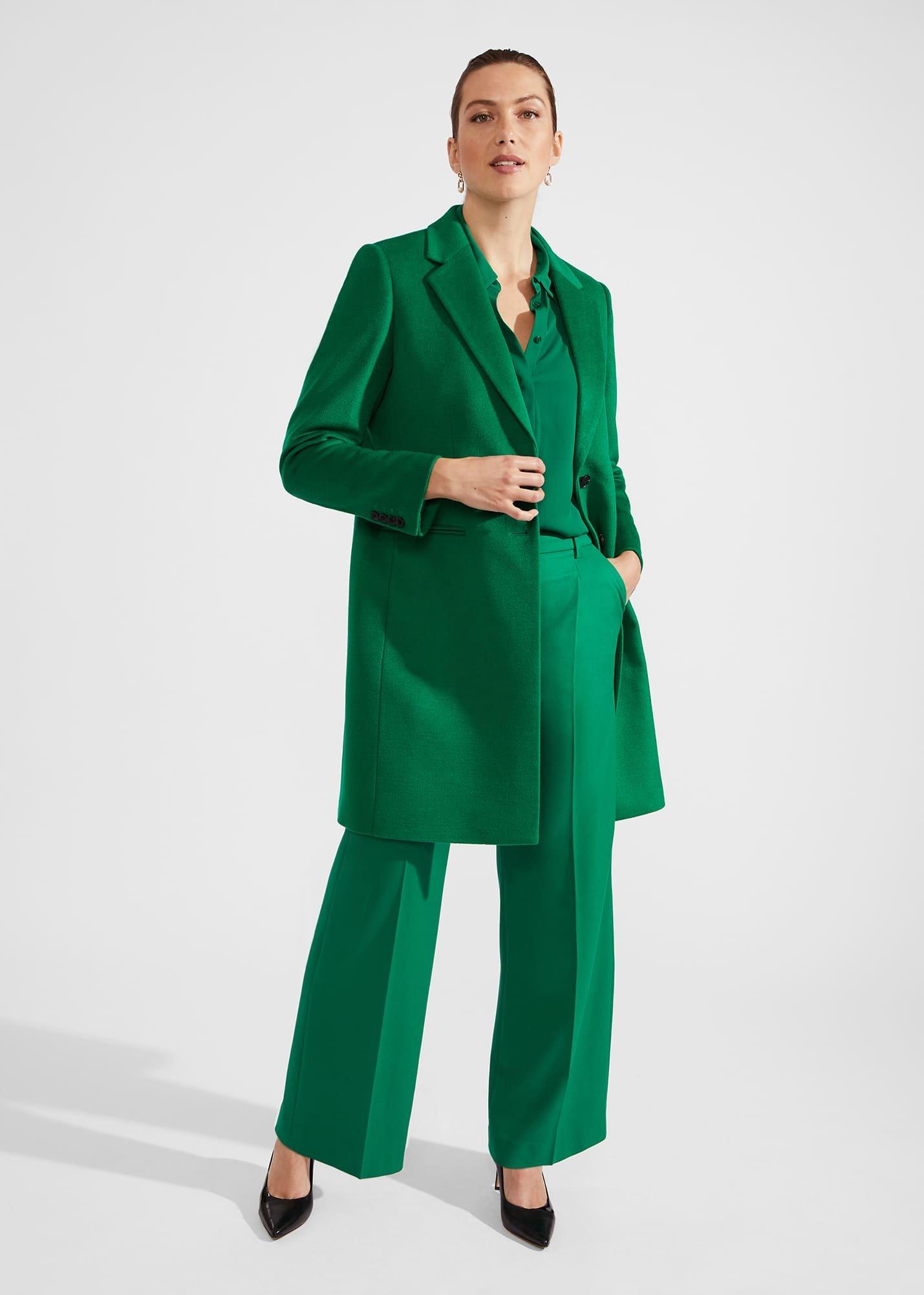 Petite Tilda Wool Coat, Malachite Green, hi-res