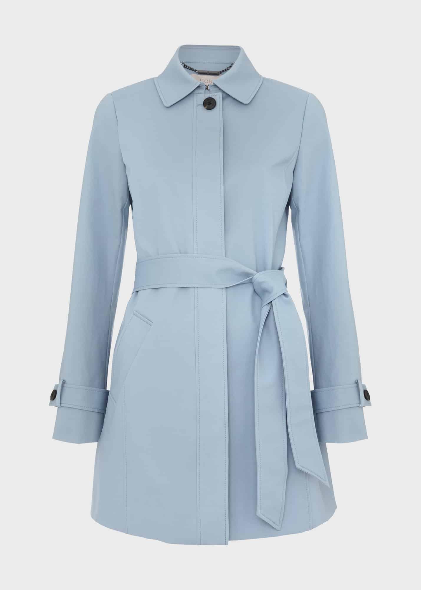 Jane Shower Resistant Trench Coat, Pale Blue, hi-res