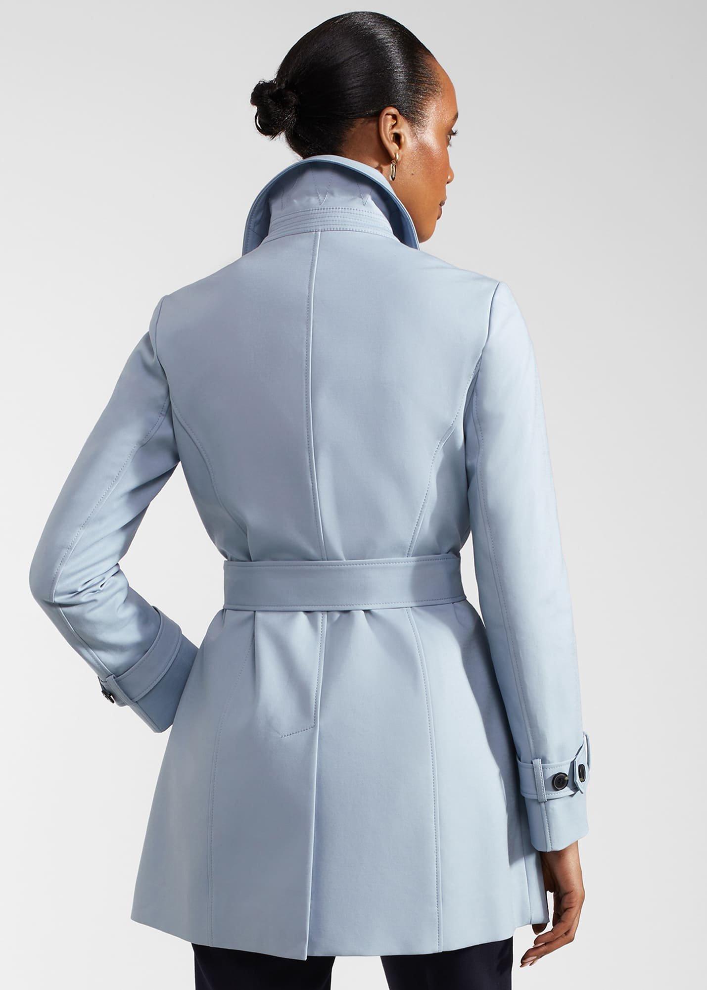 Jane Shower Resistant Trench Coat, Pale Blue, hi-res