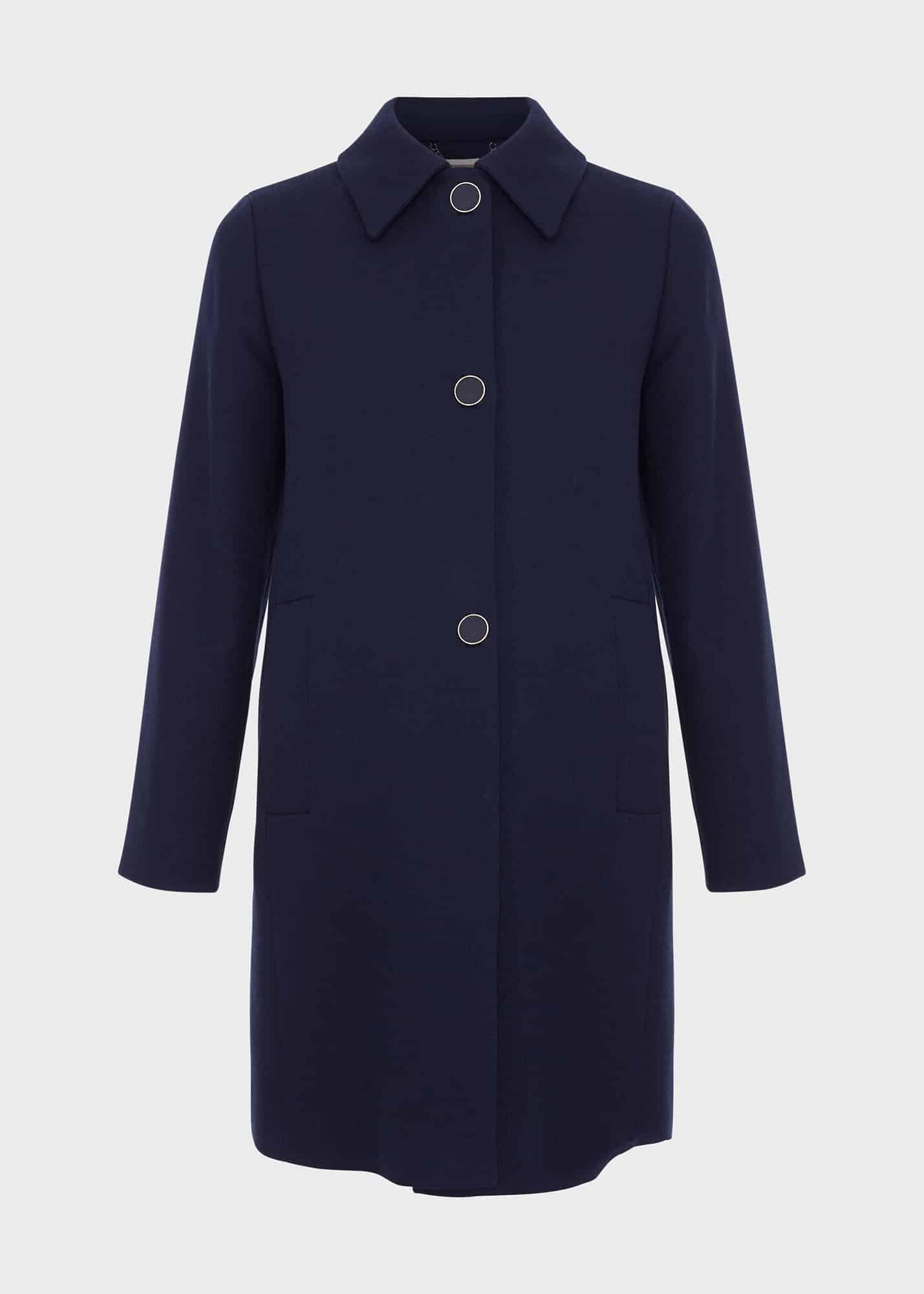 Milena Coat with Cotton, Navy, hi-res