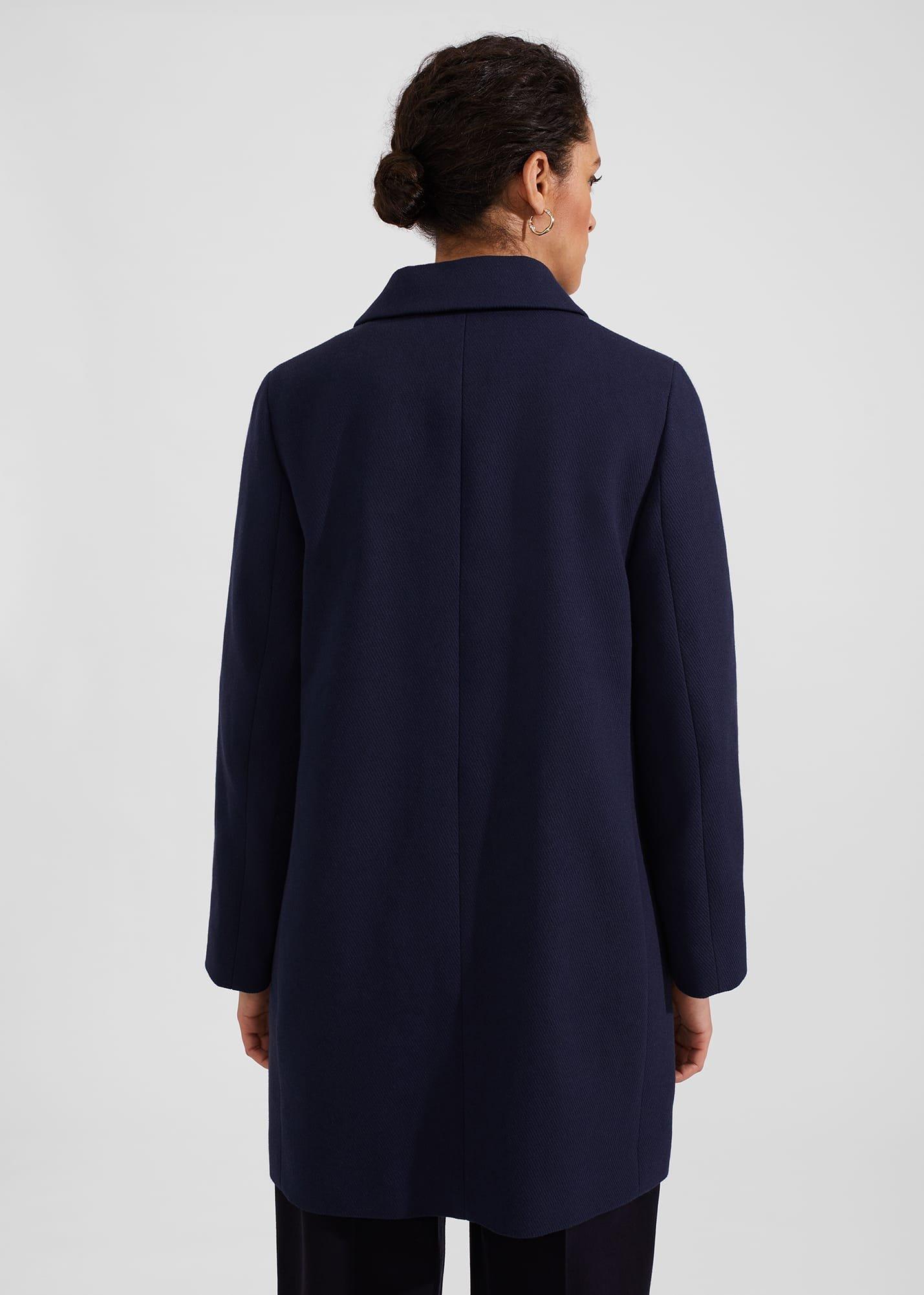 Milena Coat with Cotton, Navy, hi-res