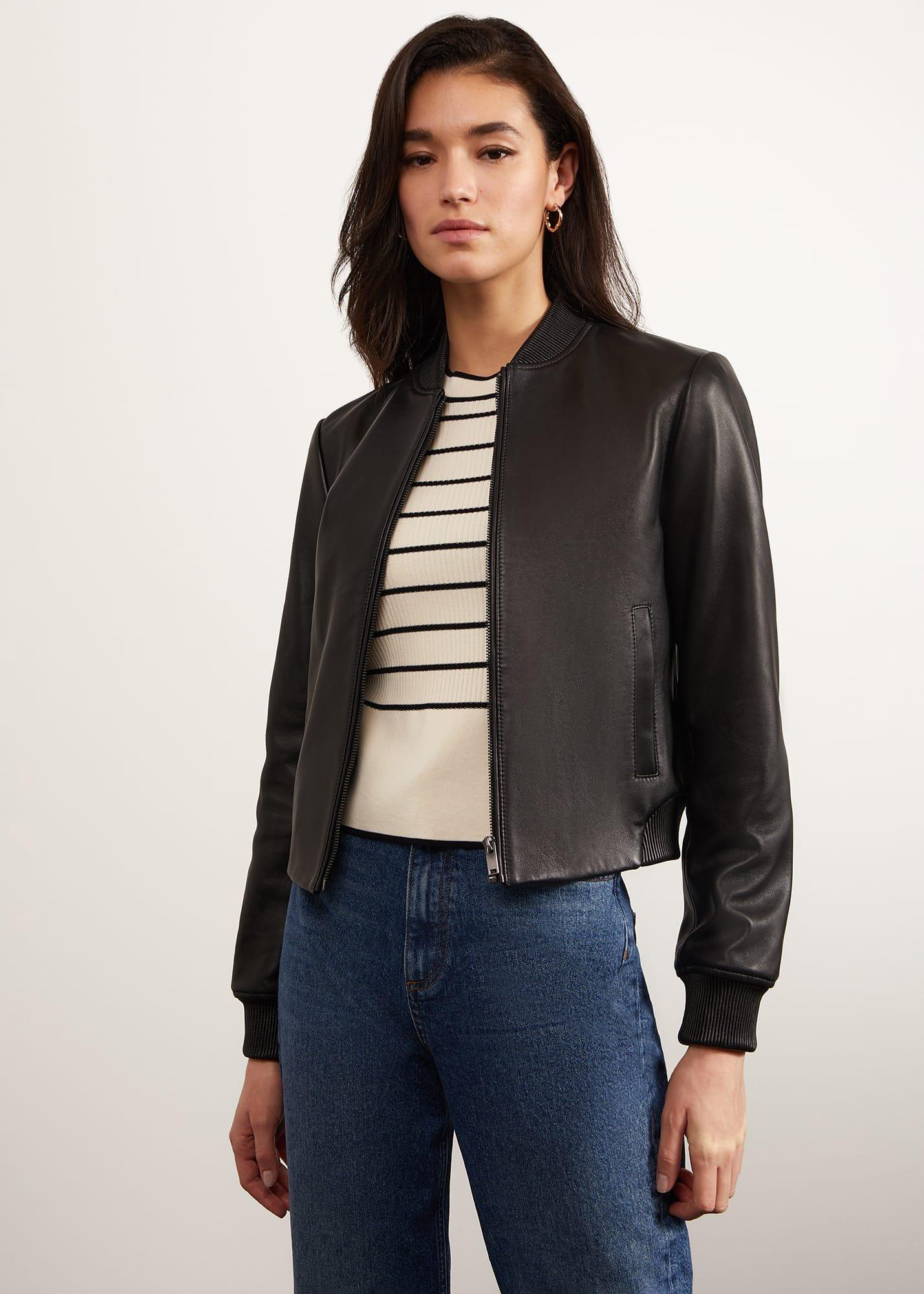 Lindley Leather Bomber Jacket