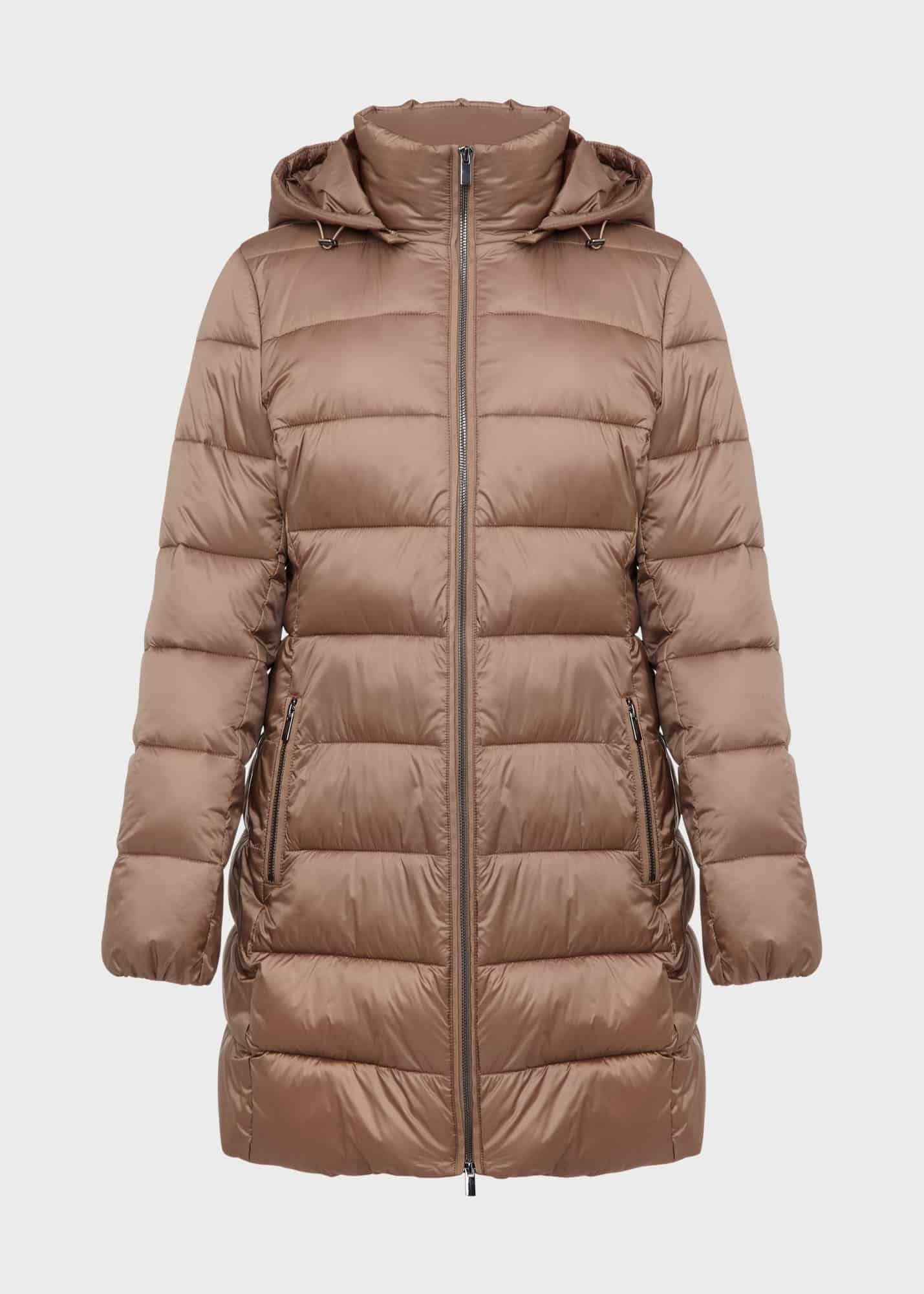 Petite Joelle Hooded Puffer, Mink, hi-res