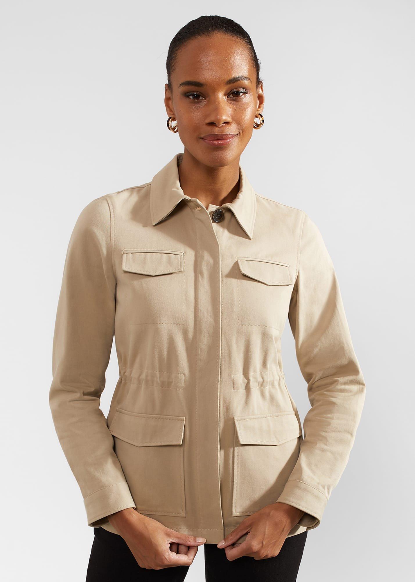 Mandy Cotton Jacket, Soft Grey, hi-res