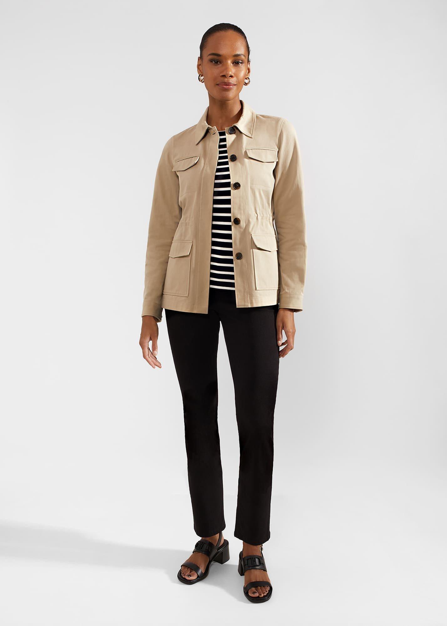 Mandy Cotton Jacket, Soft Grey, hi-res