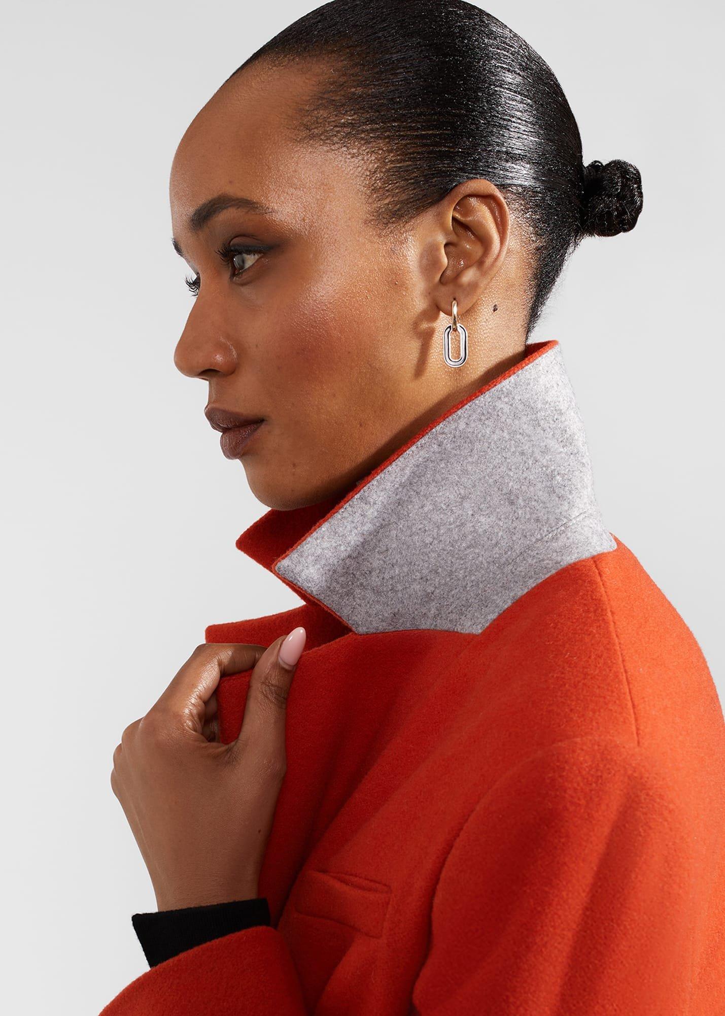 Mireya Wool Blend Coat, Orange, hi-res