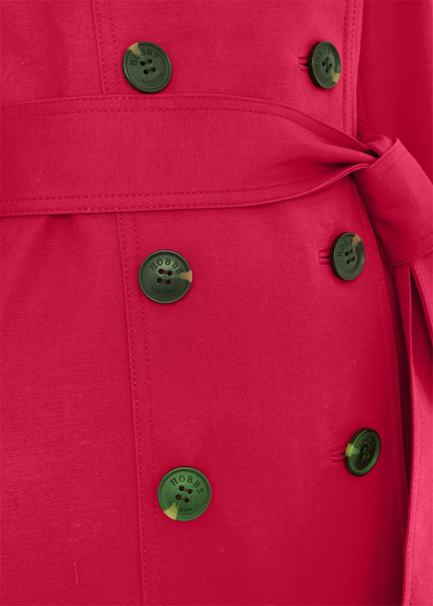 Saskia Shower Resistant Trench Coat, Cerise Pink, hi-res