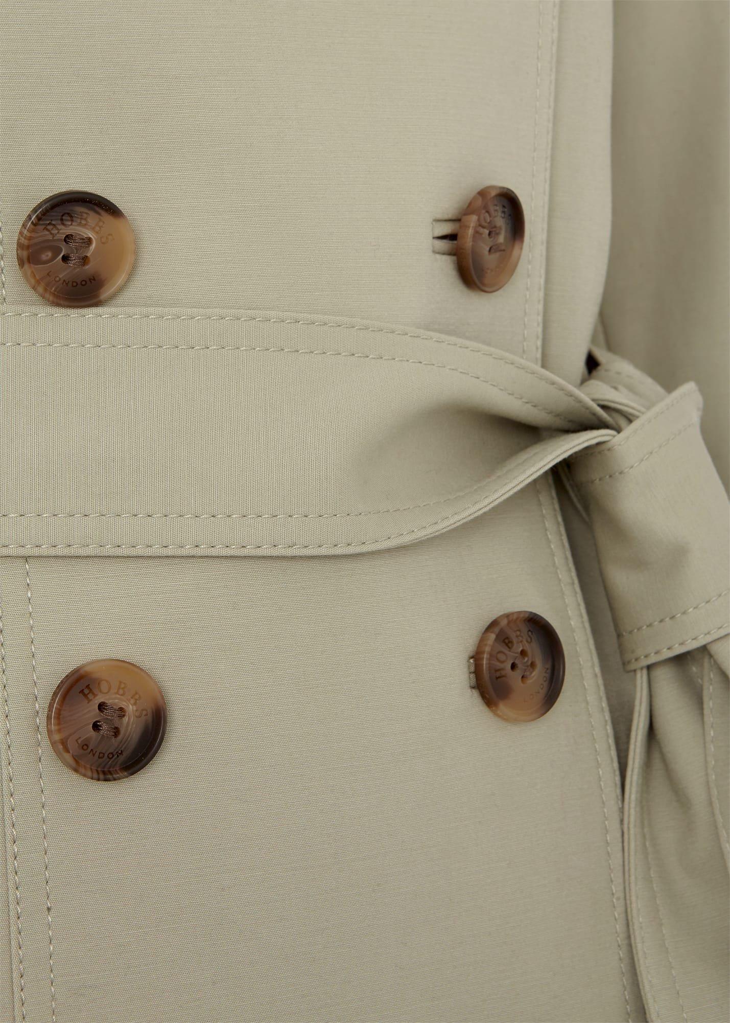 Saskia Shower Resistant Trench Coat, Sage Green, hi-res