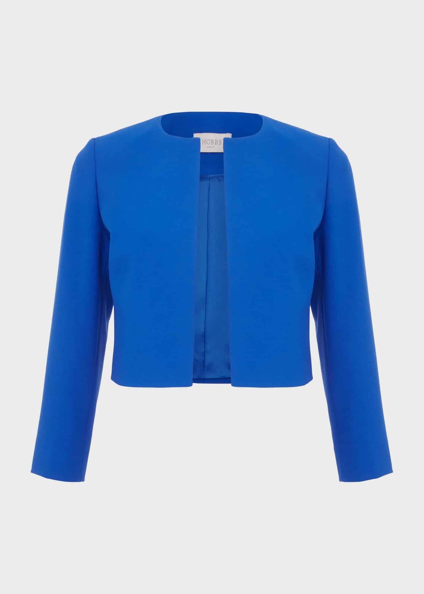 Elize Crepe Jacket, Lapis Blue, hi-res