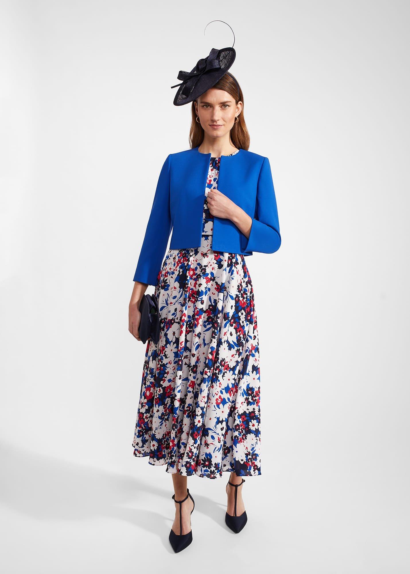 Elize Crepe Jacket, Lapis Blue, hi-res