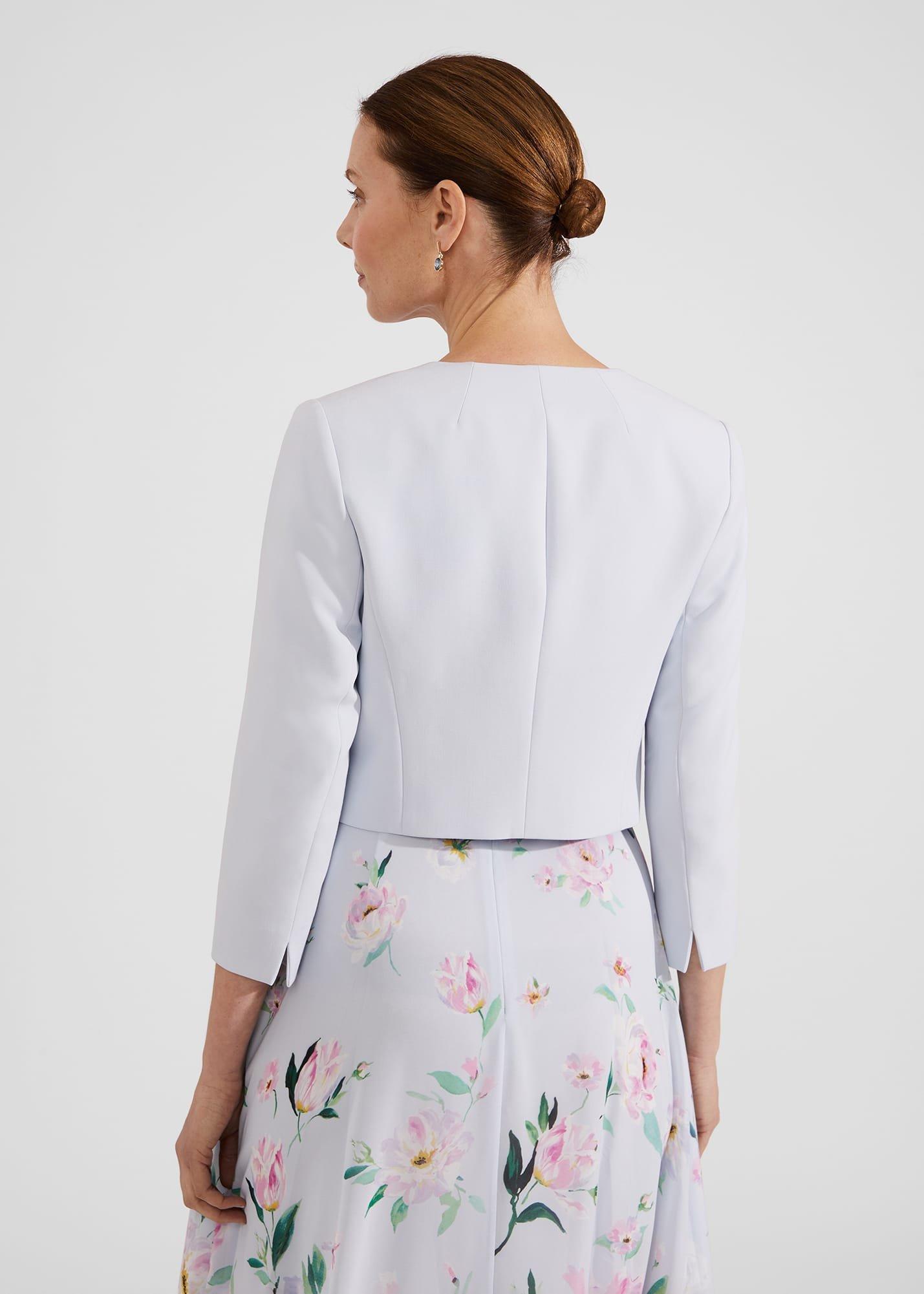 Elize Crepe Jacket, Pale Blue, hi-res