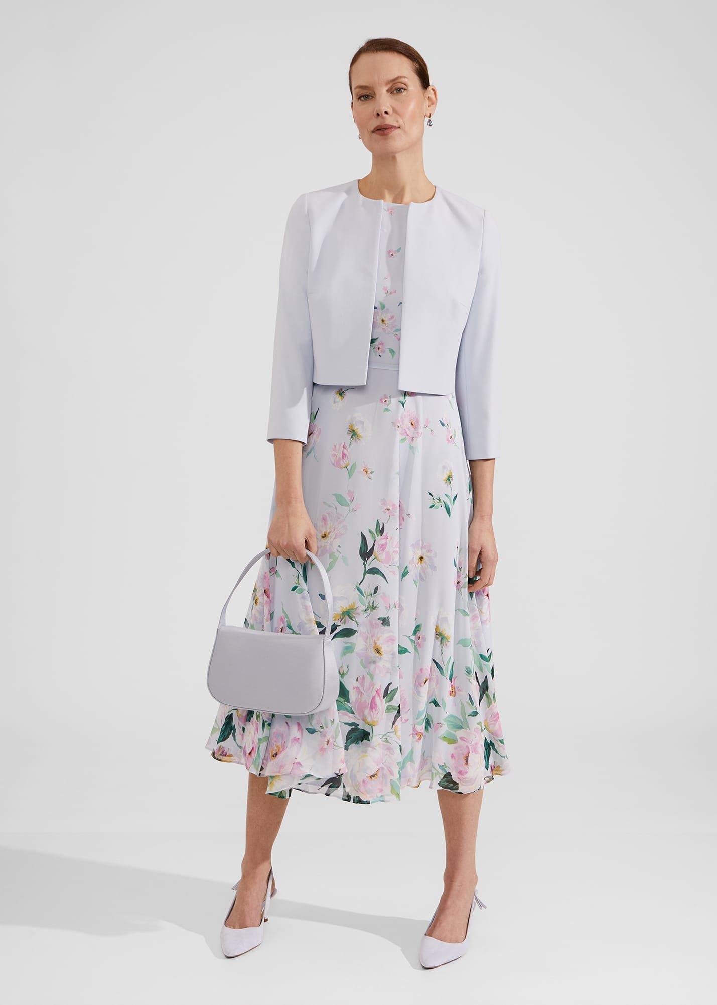 Elize Crepe Jacket, Pale Blue, hi-res