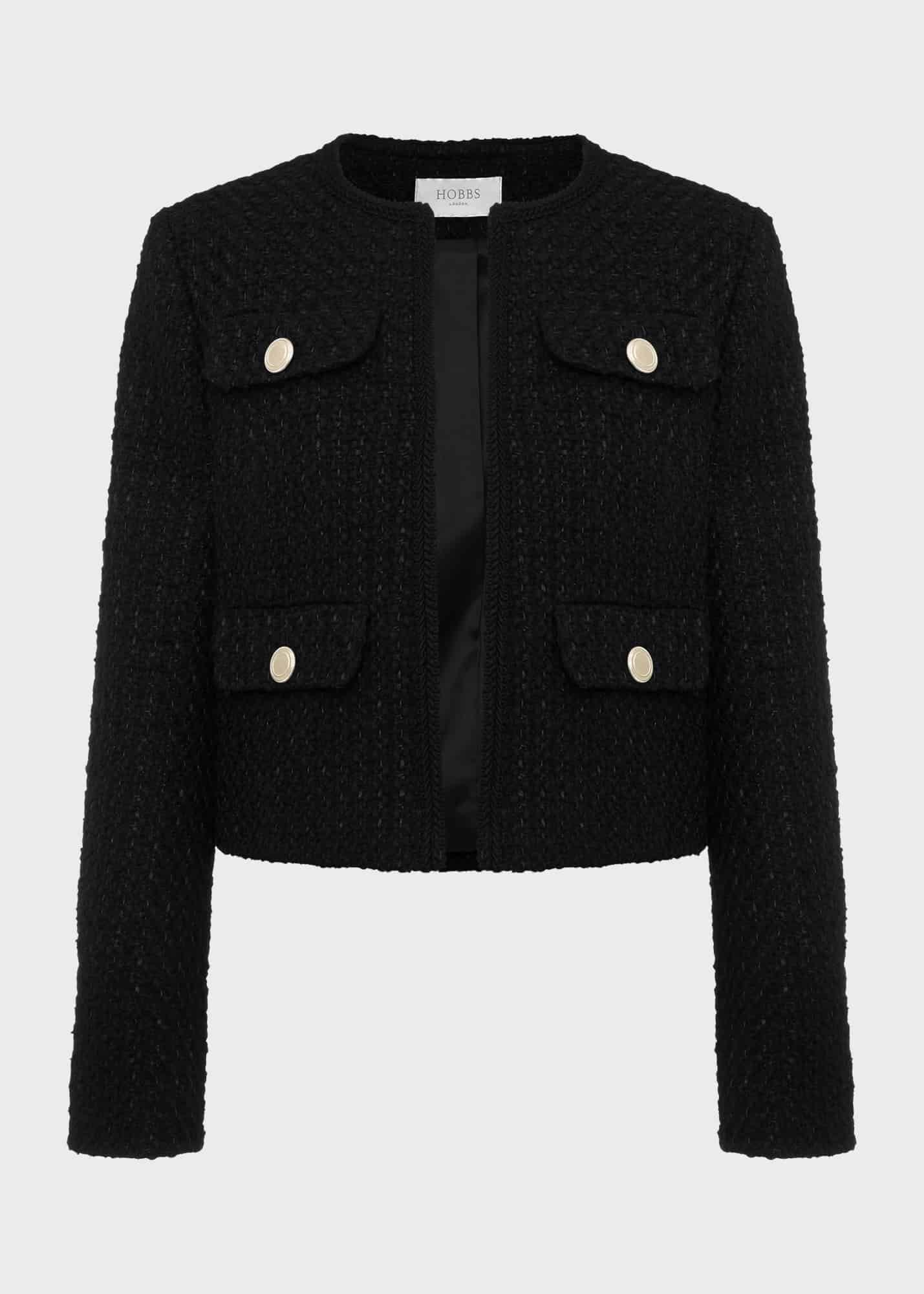 Emmy Jacket With Wool, Black, hi-res
