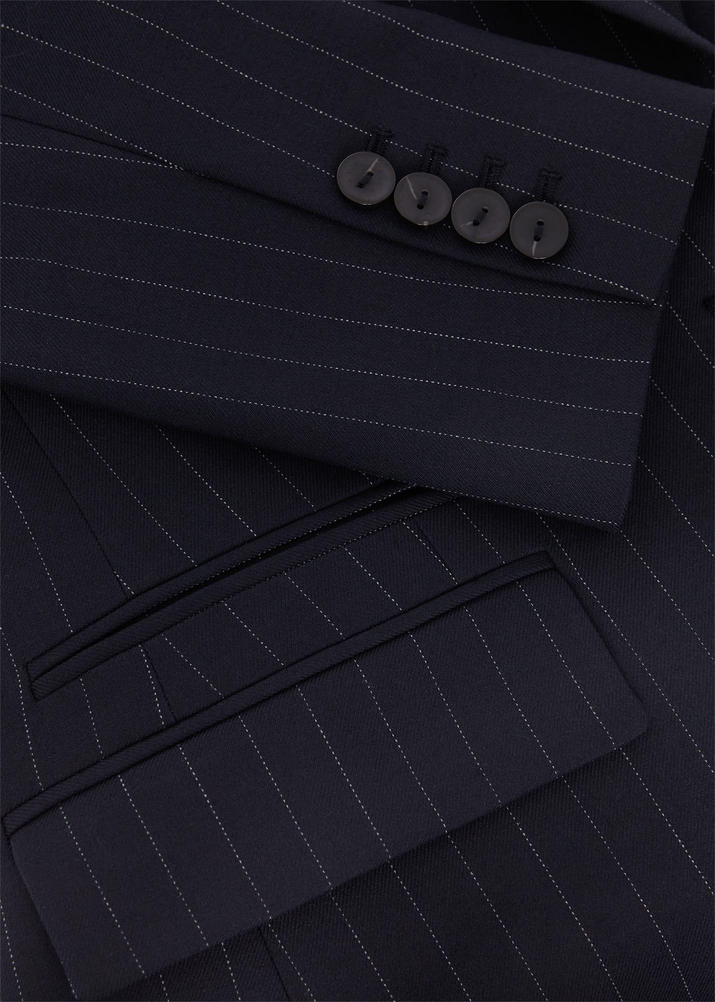Ness Pinstripe Jacket, Navy Ivory, hi-res