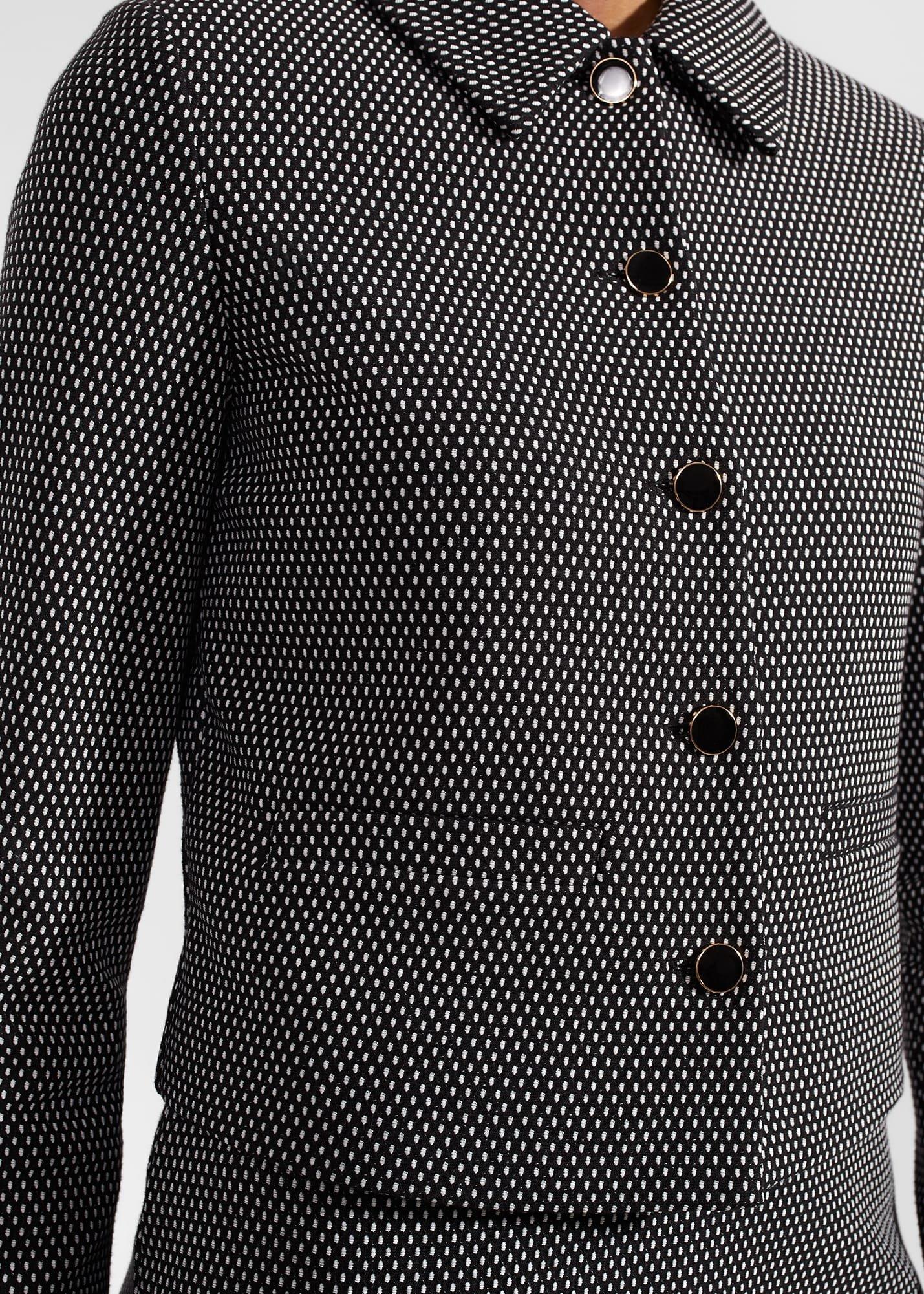 Violet Ponte Jacket, Black Ivory, hi-res