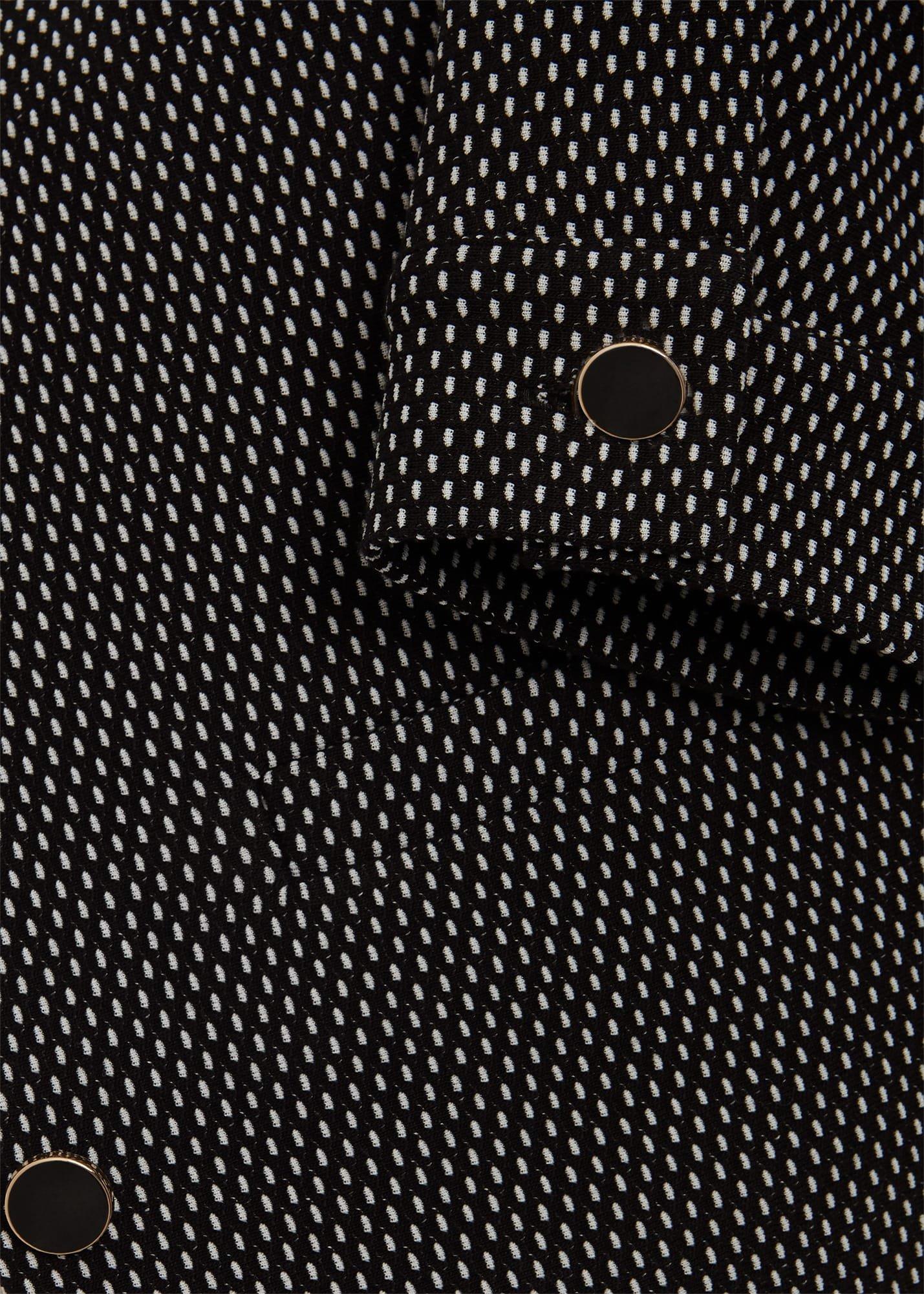 Violet Ponte Jacket, Black Ivory, hi-res