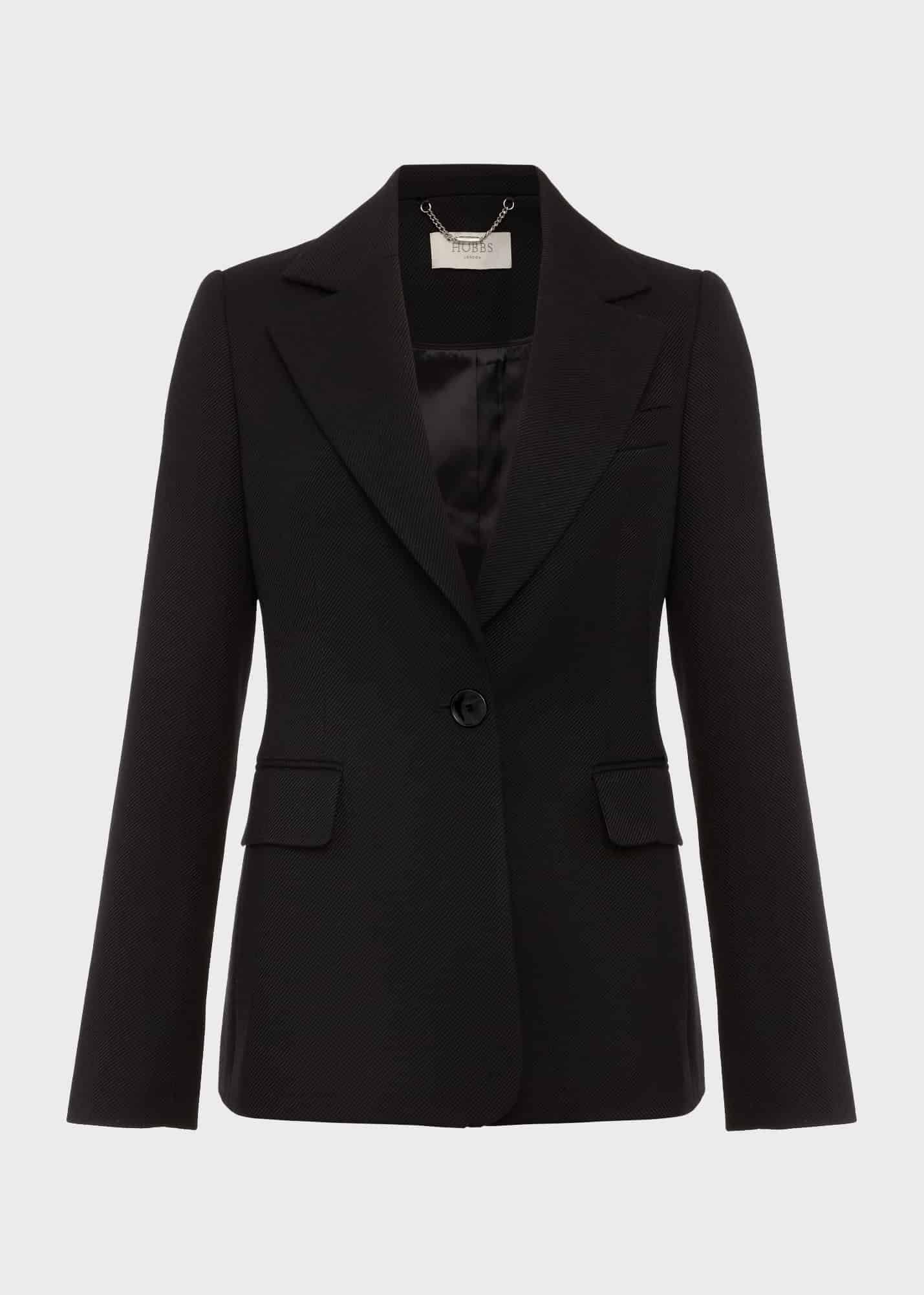 Kiera Blazer With Wool, Black, hi-res