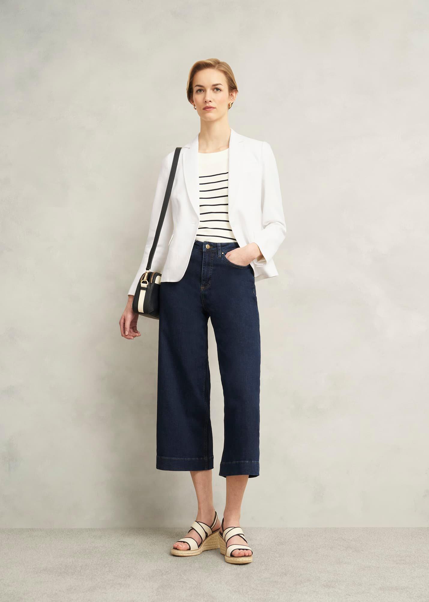 Blake Linen Jacket, Ivory, hi-res