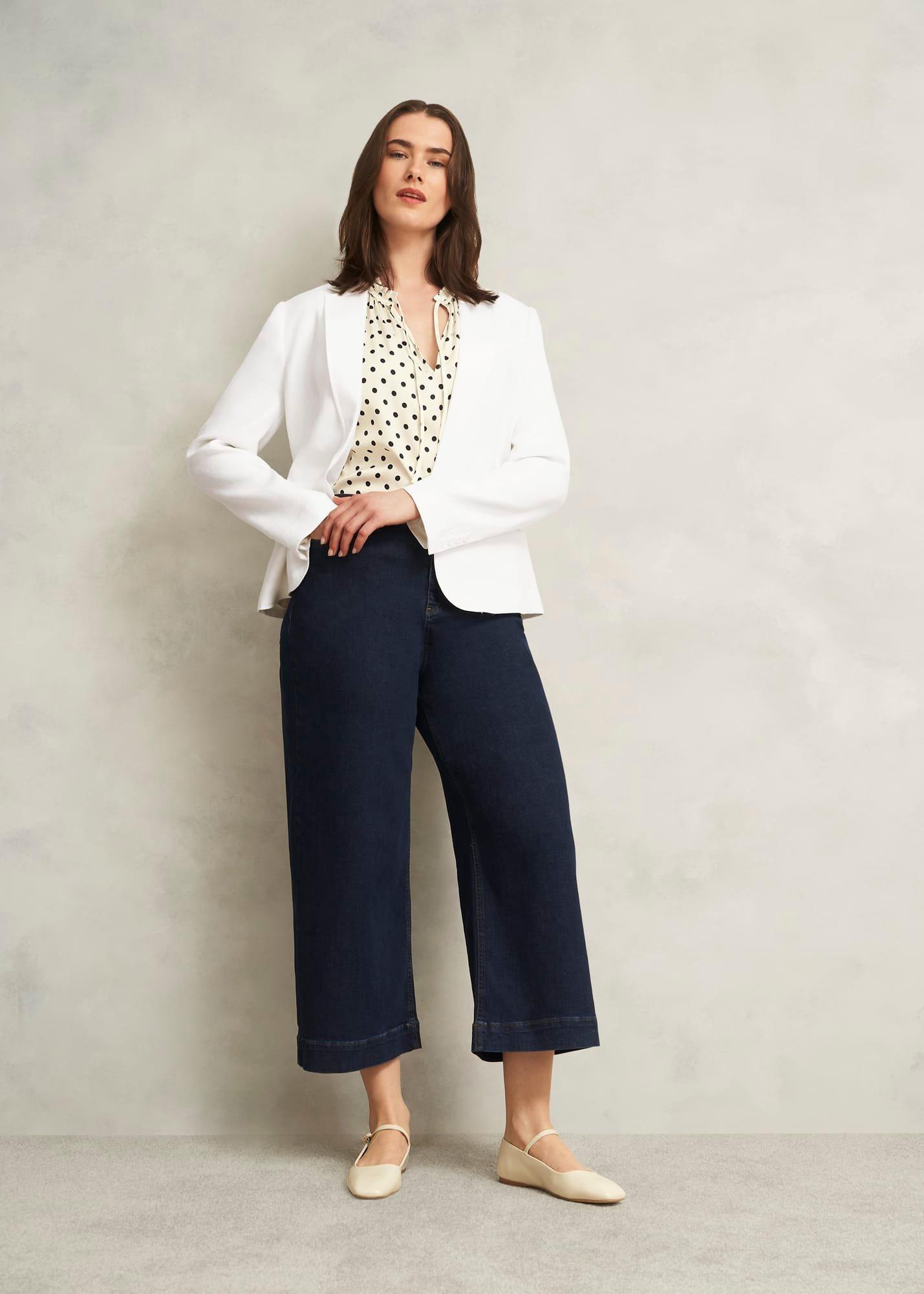Blake Linen Jacket, Ivory, hi-res