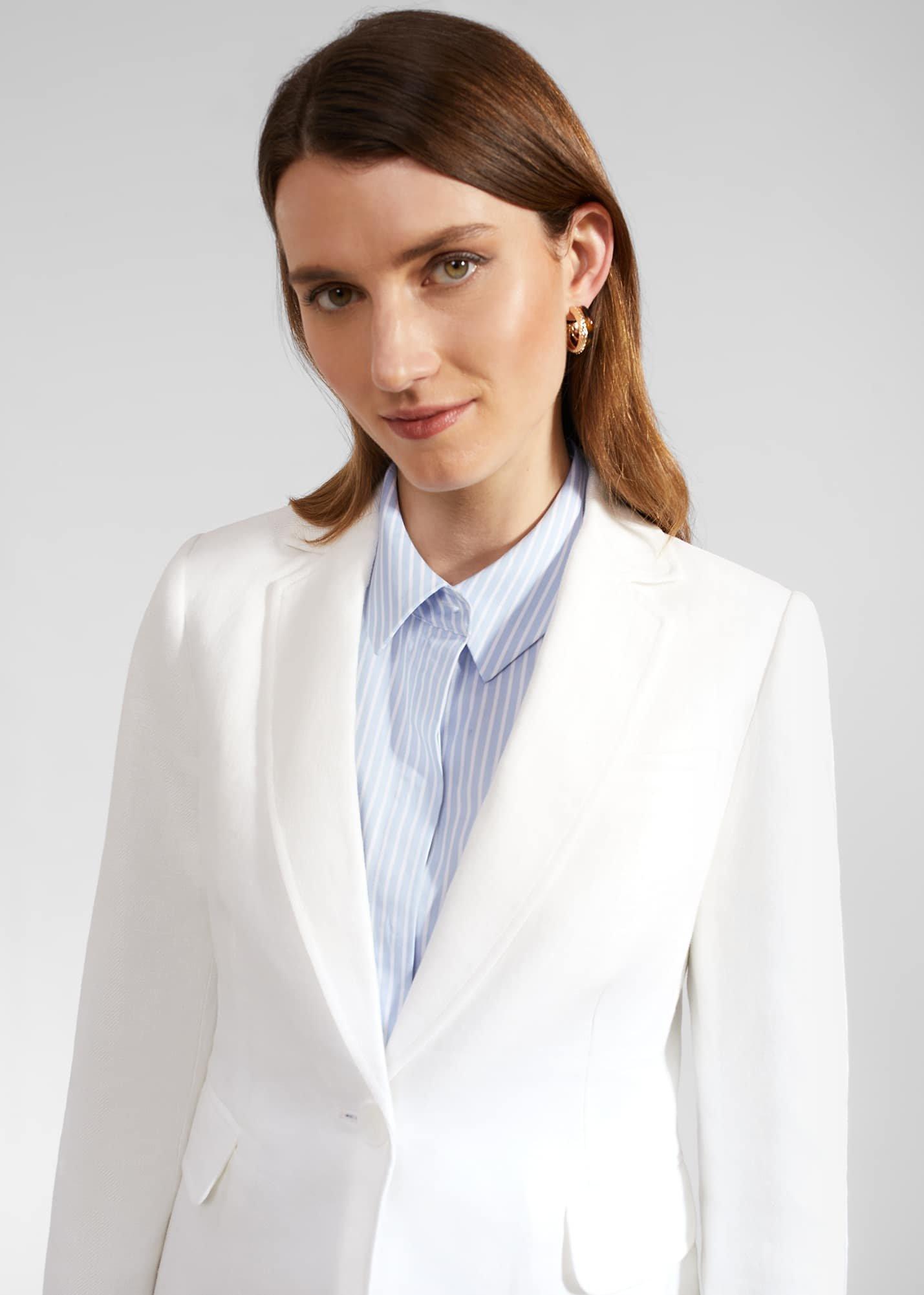 Petite Blake Linen Jacket, Ivory, hi-res