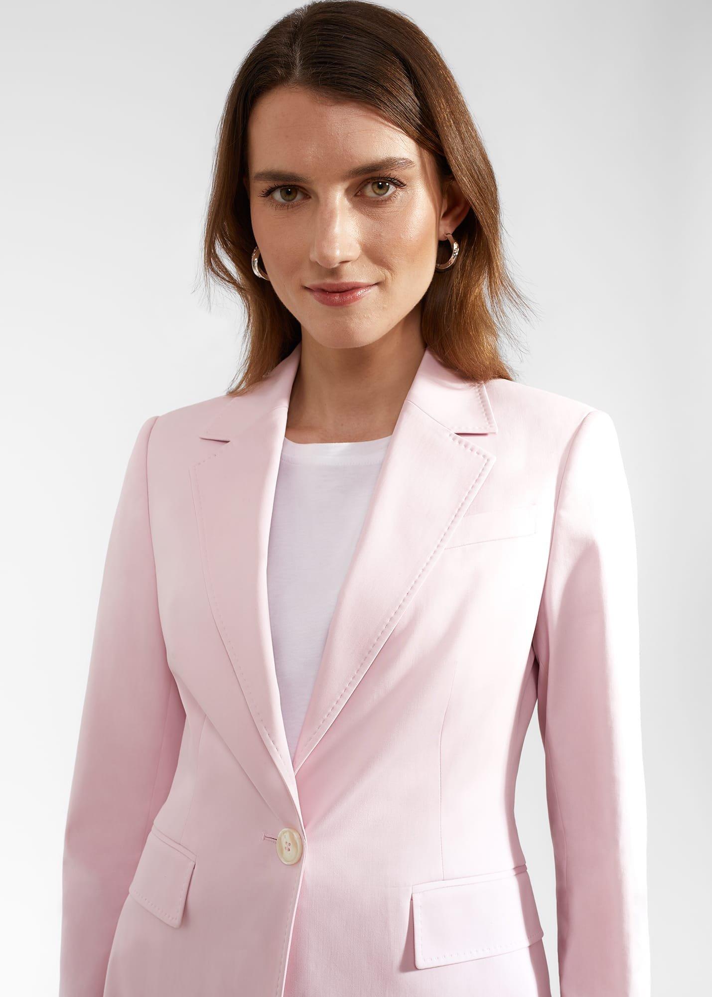 Blake Cotton Blend Jacket, Pale Pink, hi-res